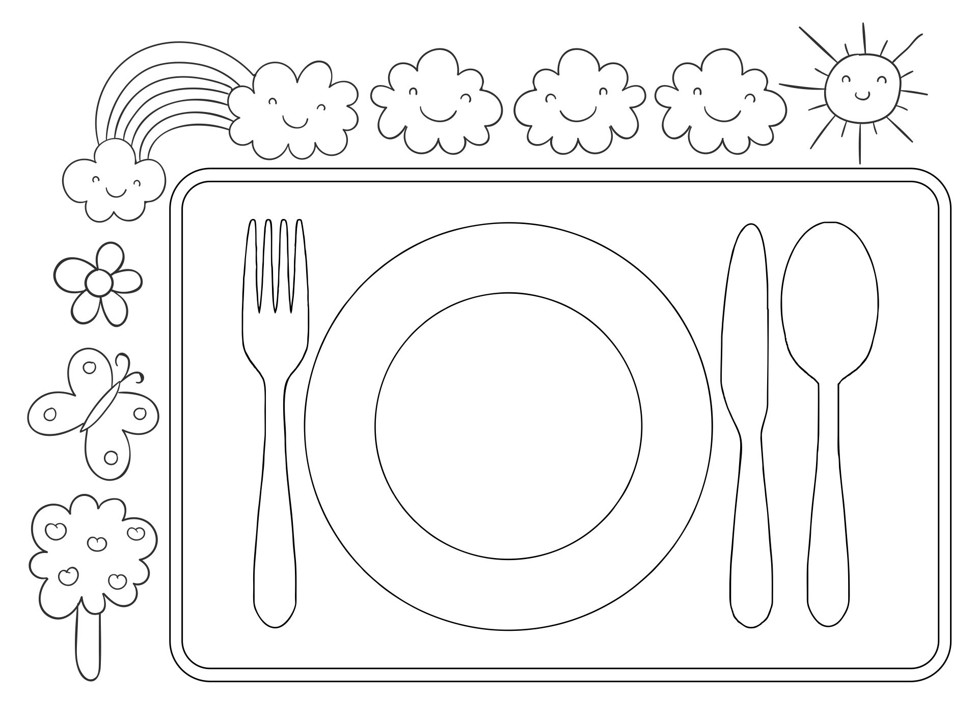 Printable Placemats To Color