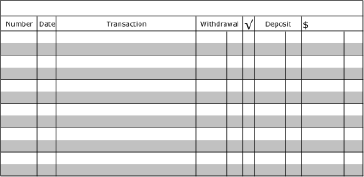 Printable Check Register Sheets