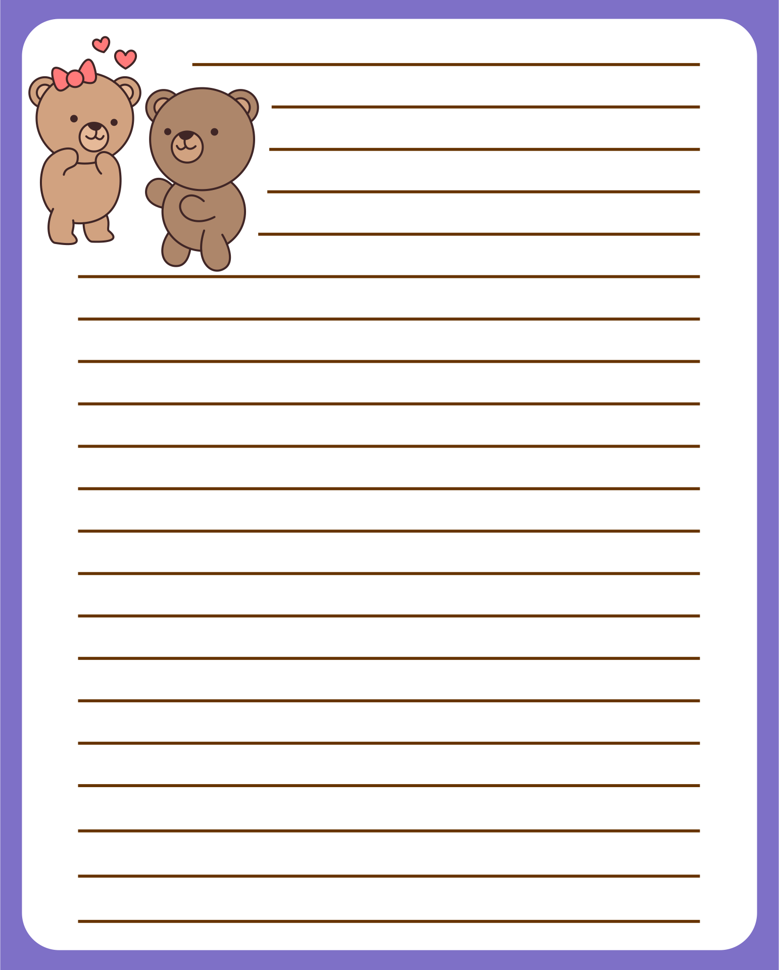 11 Best Free Printable Lined Letter Paper PDF For Free At Printablee