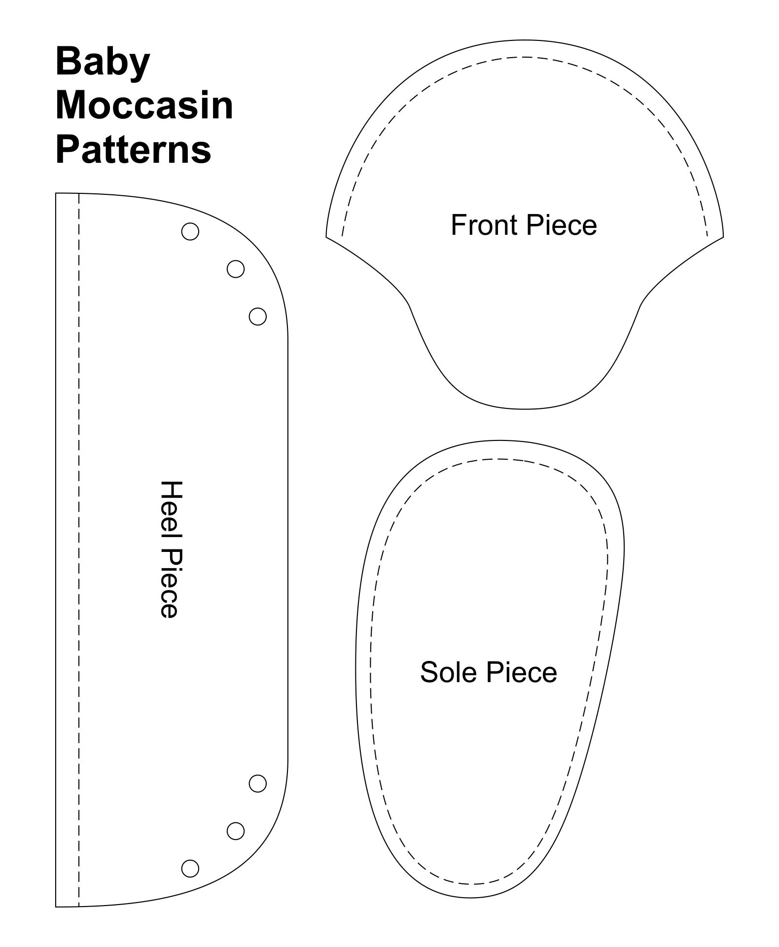 4 Best Baby Moccasin Pattern Printable Printablee Com