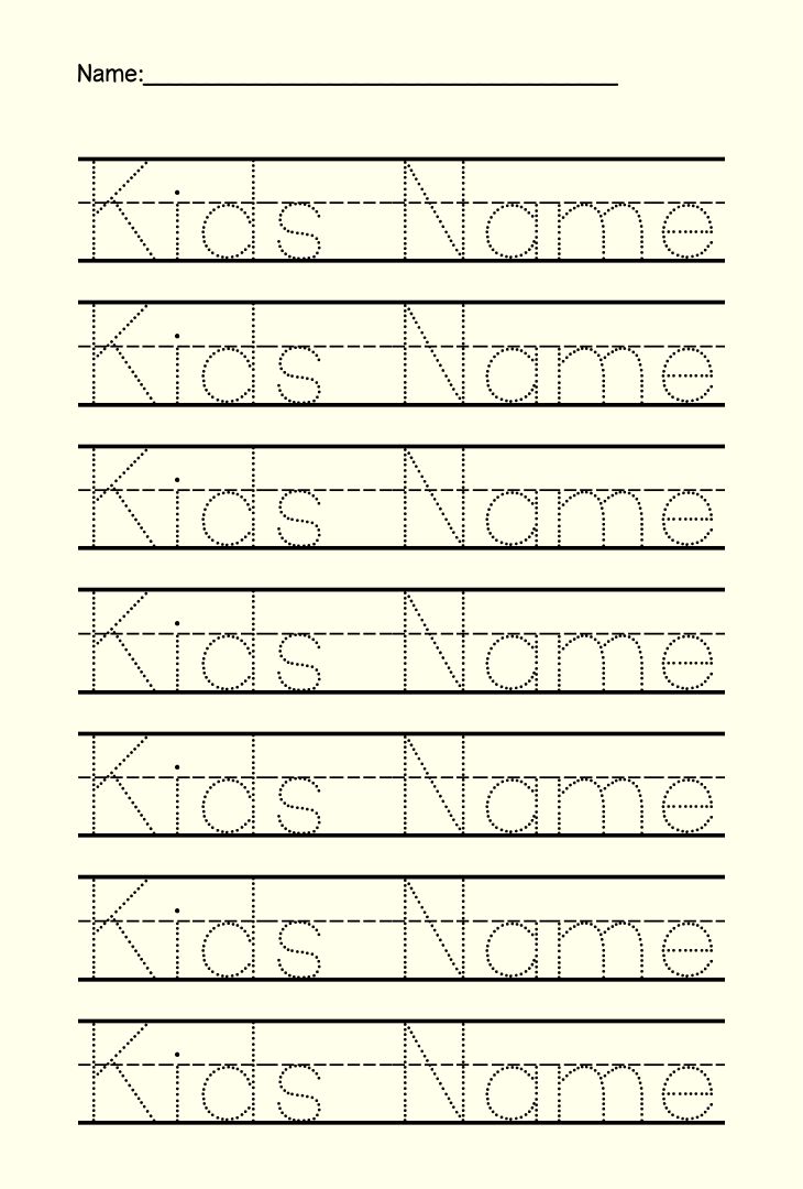 10 Best Preschool Name Tracing Printable - Printablee.com