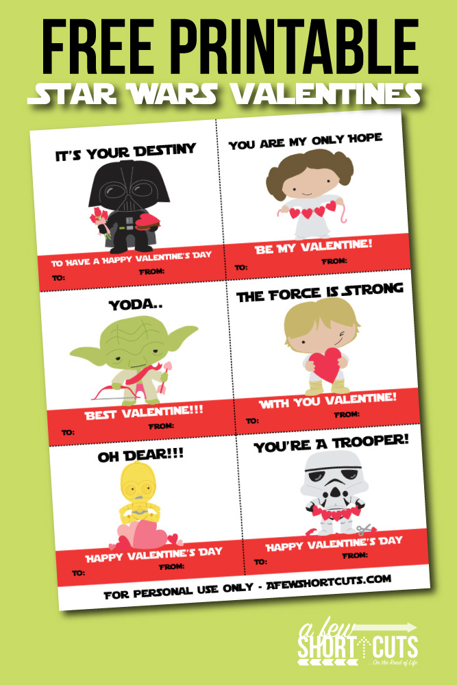 Printable Star Wars Valentines