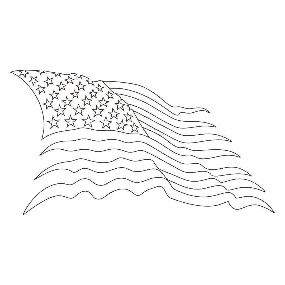 Printable American Flag Stencil - Printable Word Searches