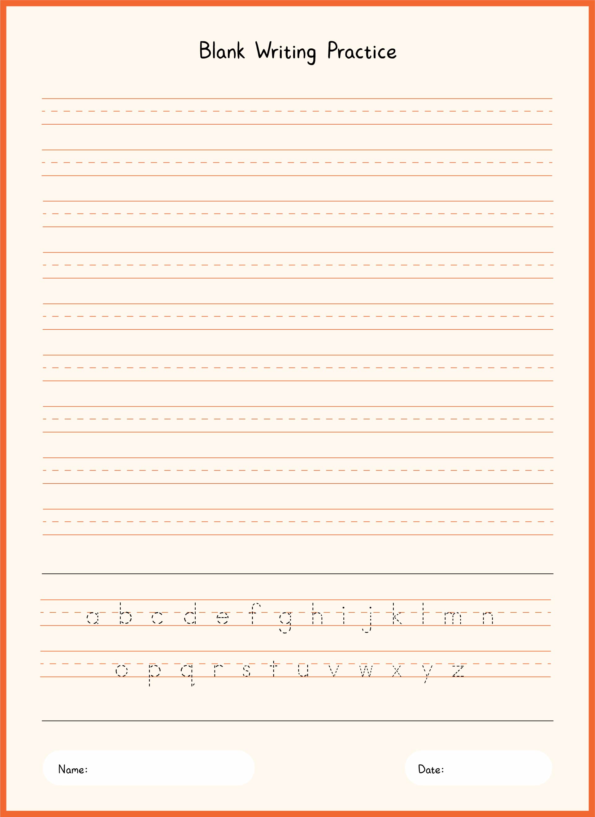 Blank Printable Alphabet Letters