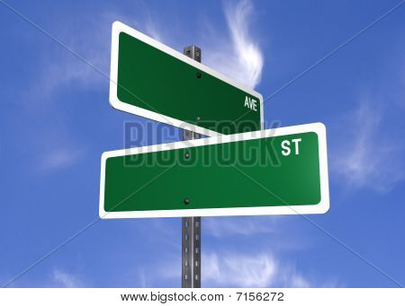 Blank Street Sign Template