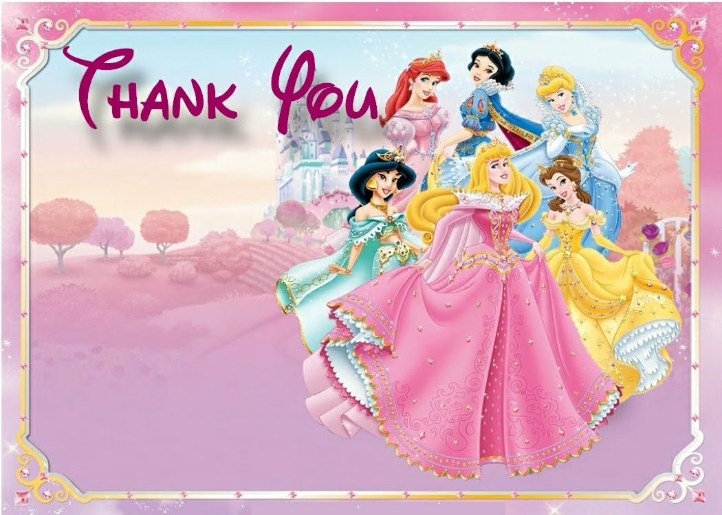 Princess Thank You Cards Free Printable - Printable Word Searches