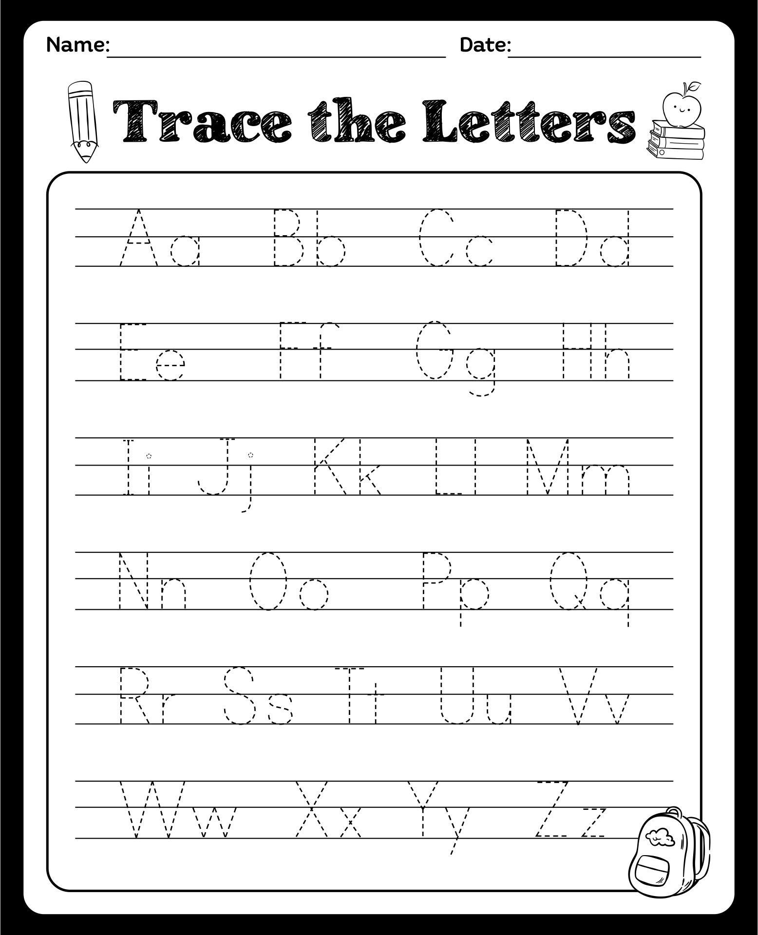Alphabet Worksheets Kindergarten 20 Free PDF Printables Printablee
