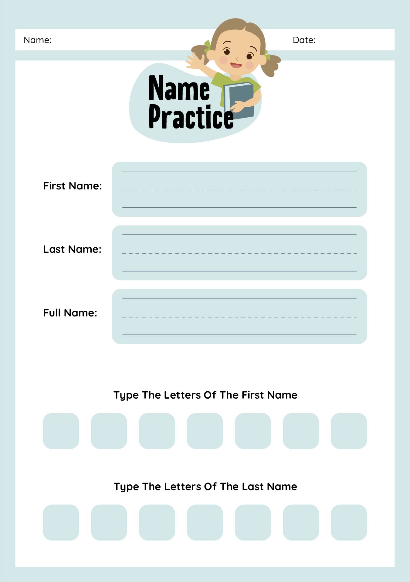 Printable Tracing Names Worksheets