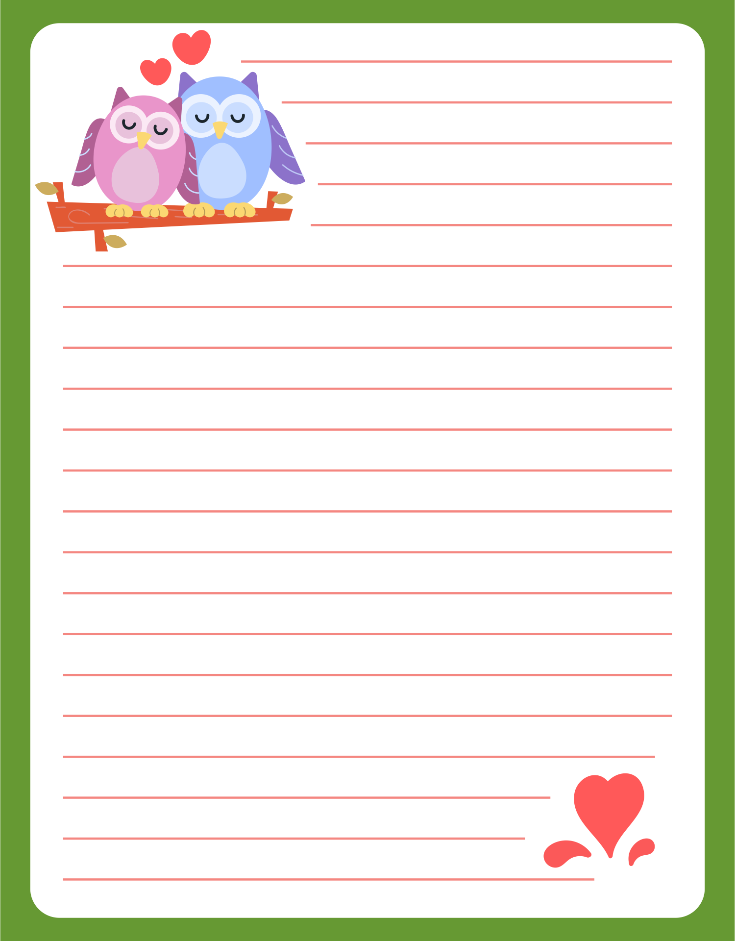 9 Best Images of Printable Letter Paper Cute - Cute Writing Paper, Free ...