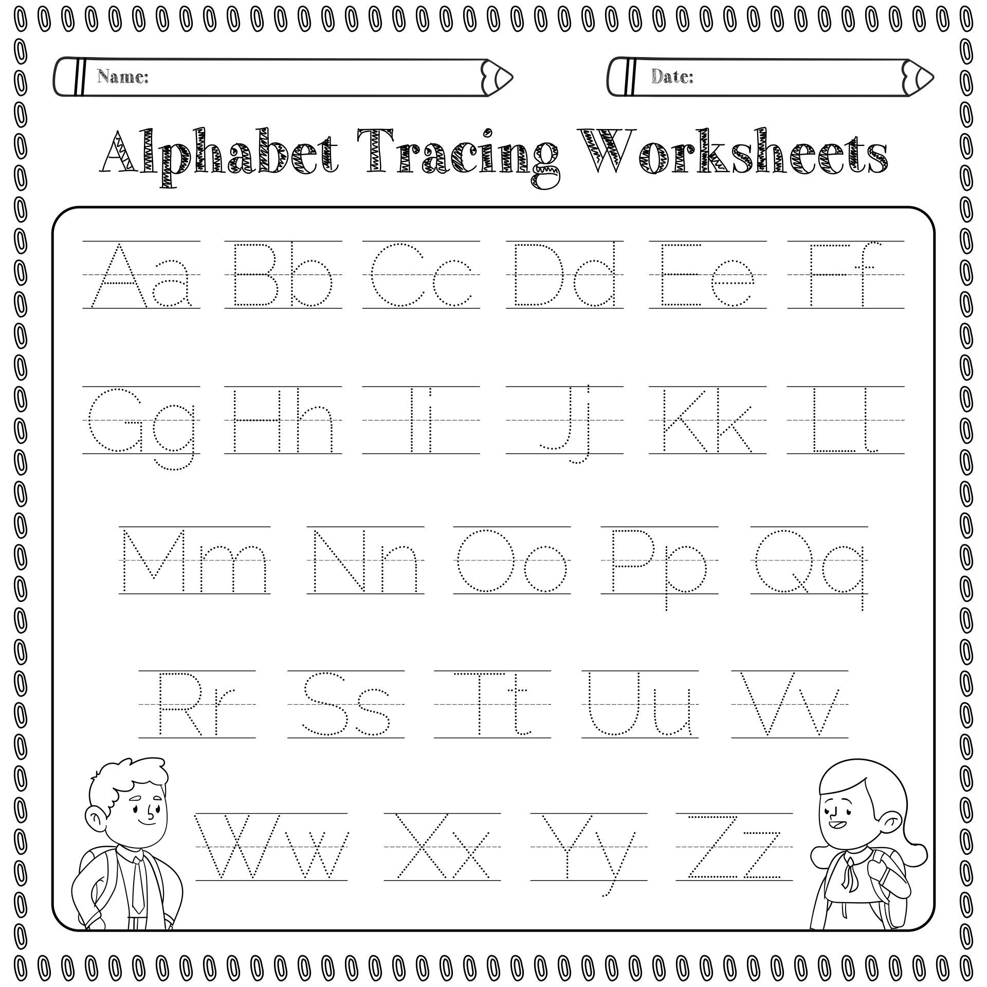 Printable Alphabet Worksheets Kindergarten