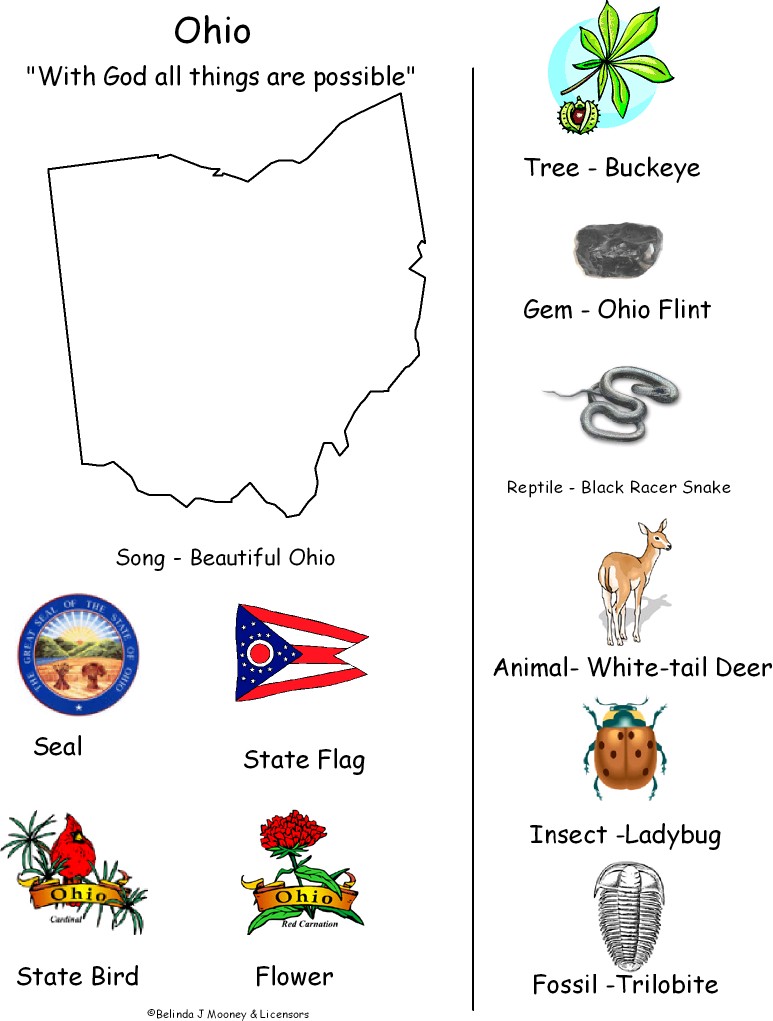 Ohio State Symbols Printables