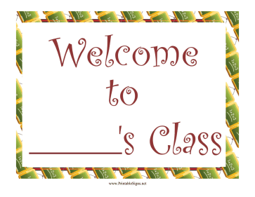 Printable Teacher Welcome Signs