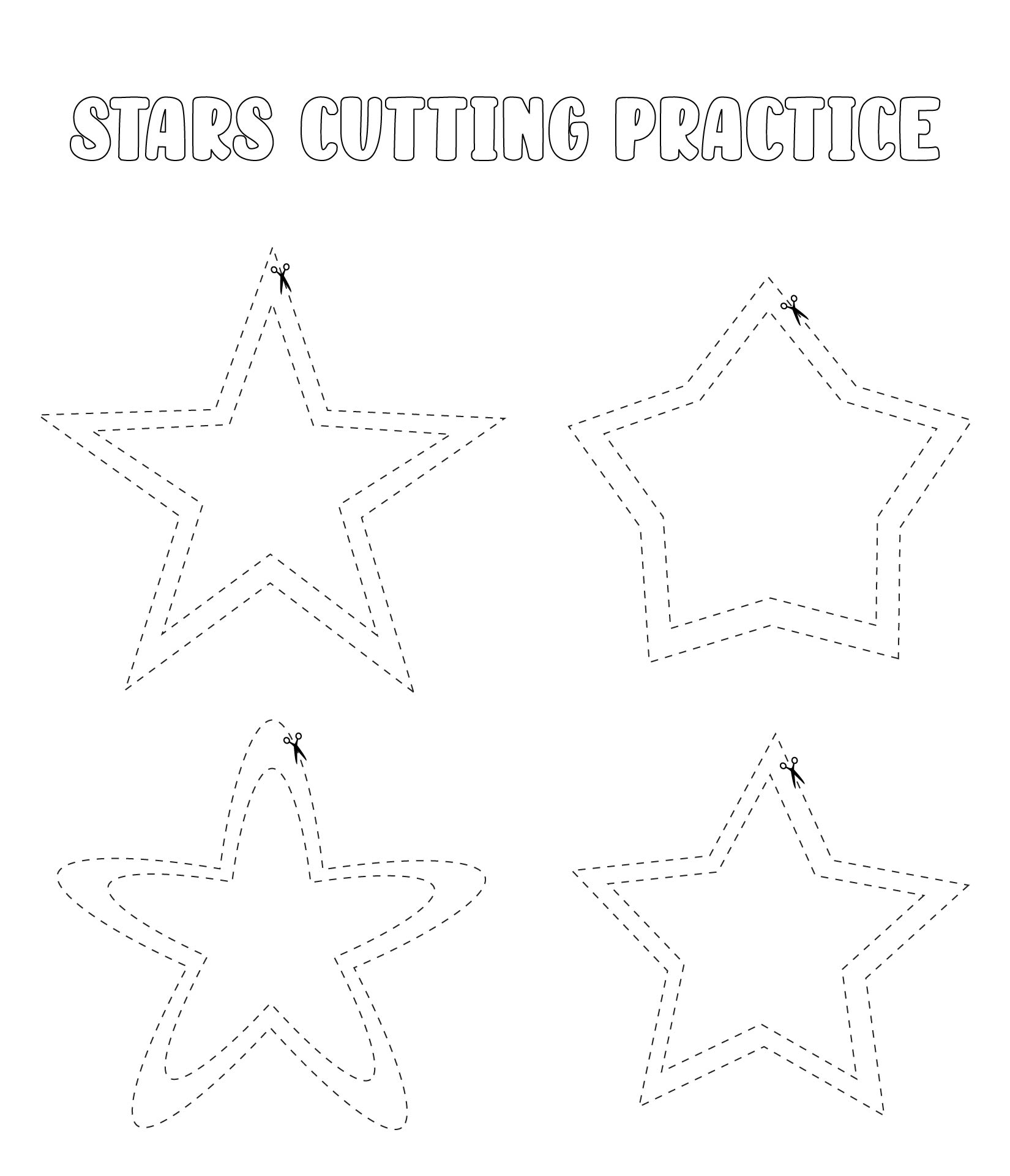 Printable Preschool Worksheets Star Tracing