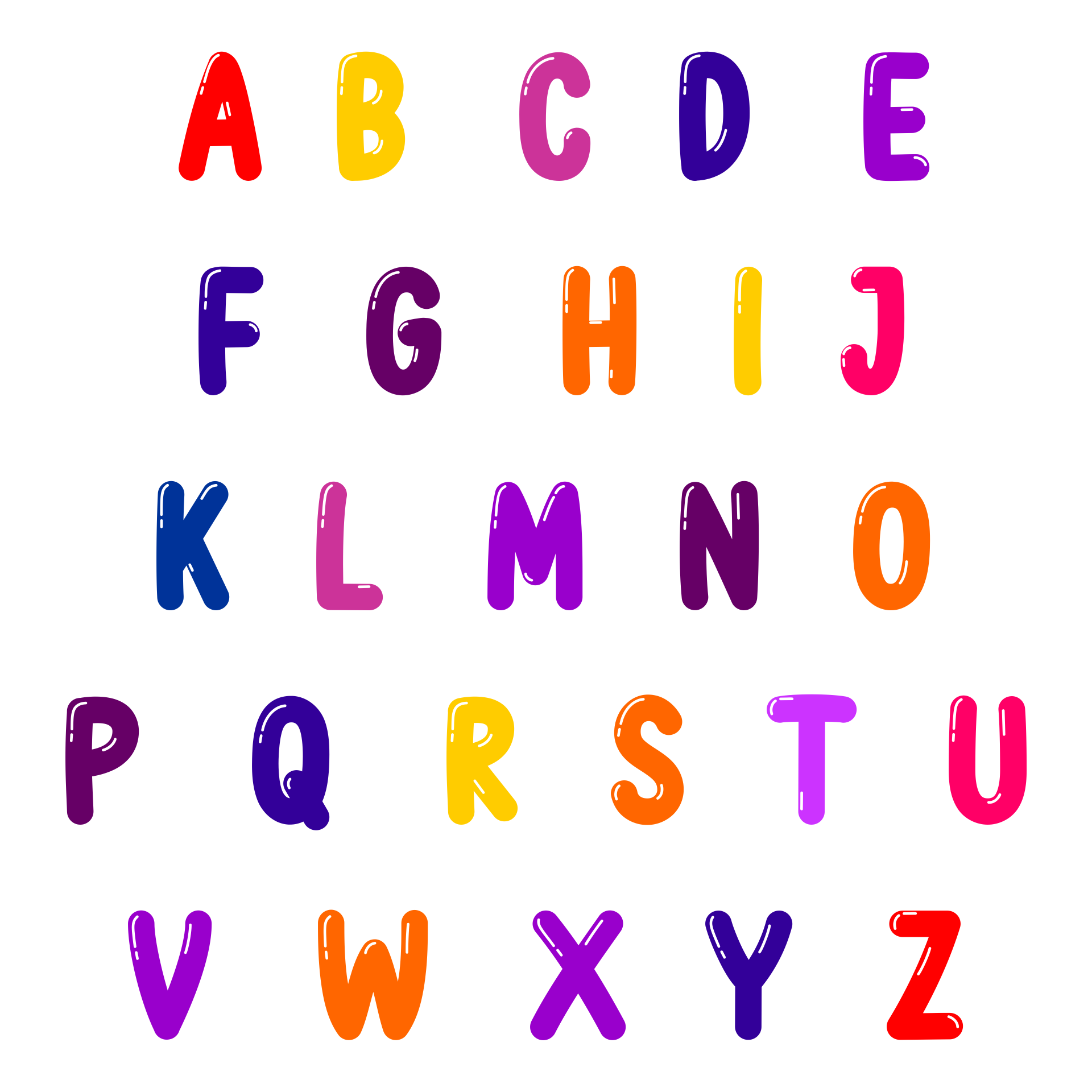 word font to make bubble letters