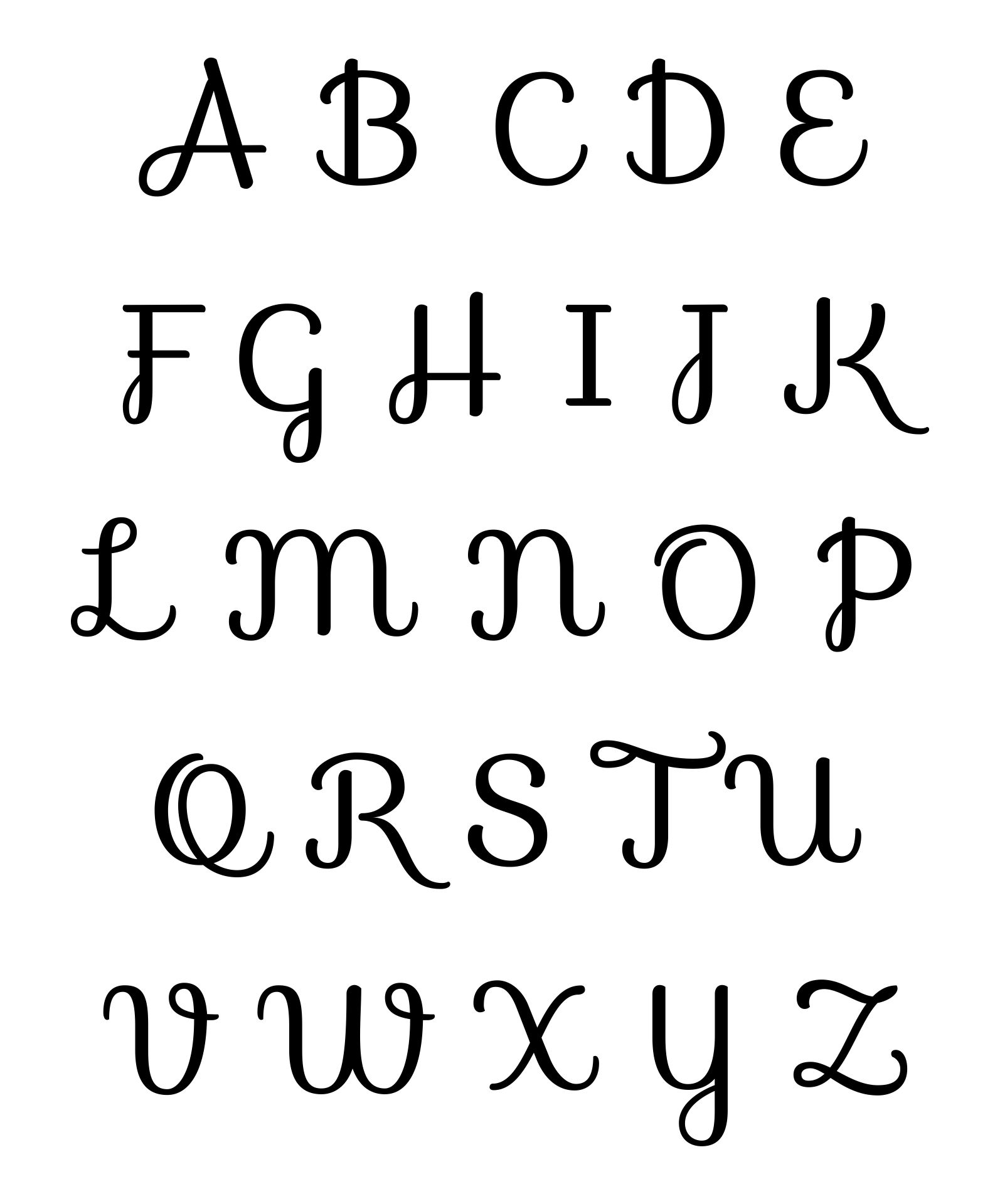 10 Best Font Styles Alphabet Printable Printablee