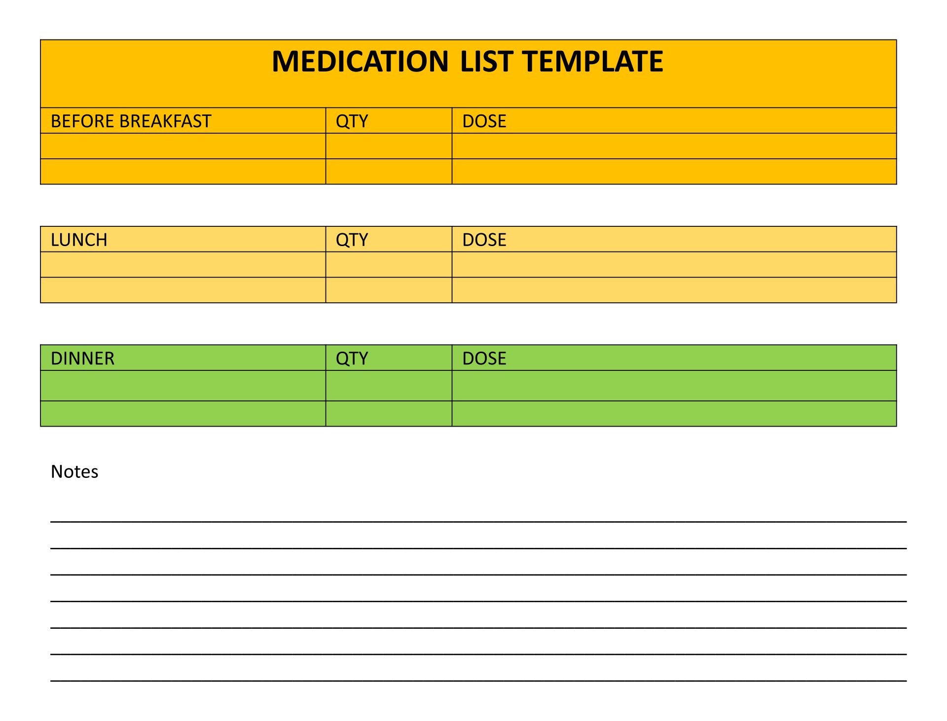 10 Best Free Printable Medication Schedule Printablee