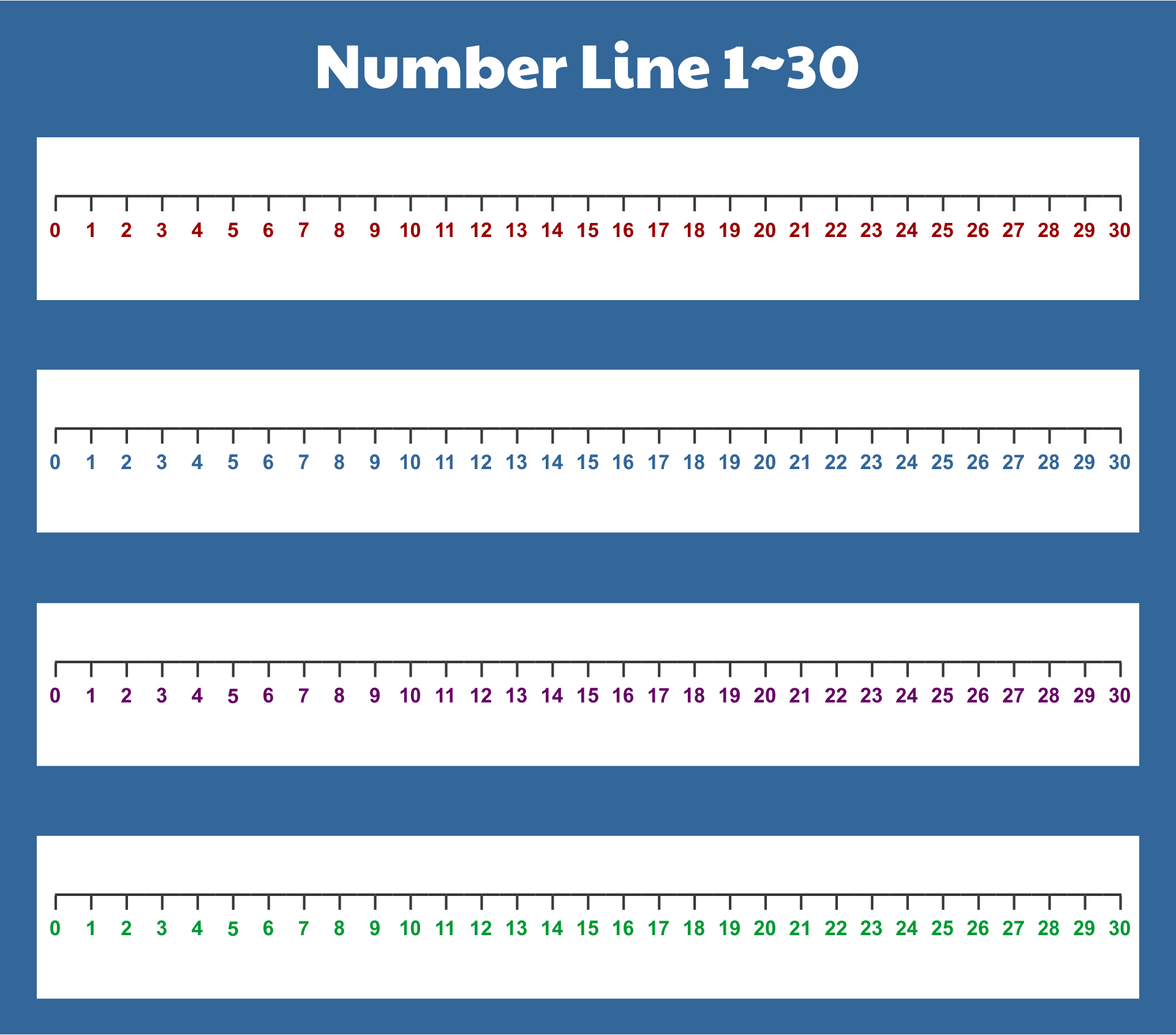 10 Best Printable Number Chart 1 30 For Free At Printablee Com