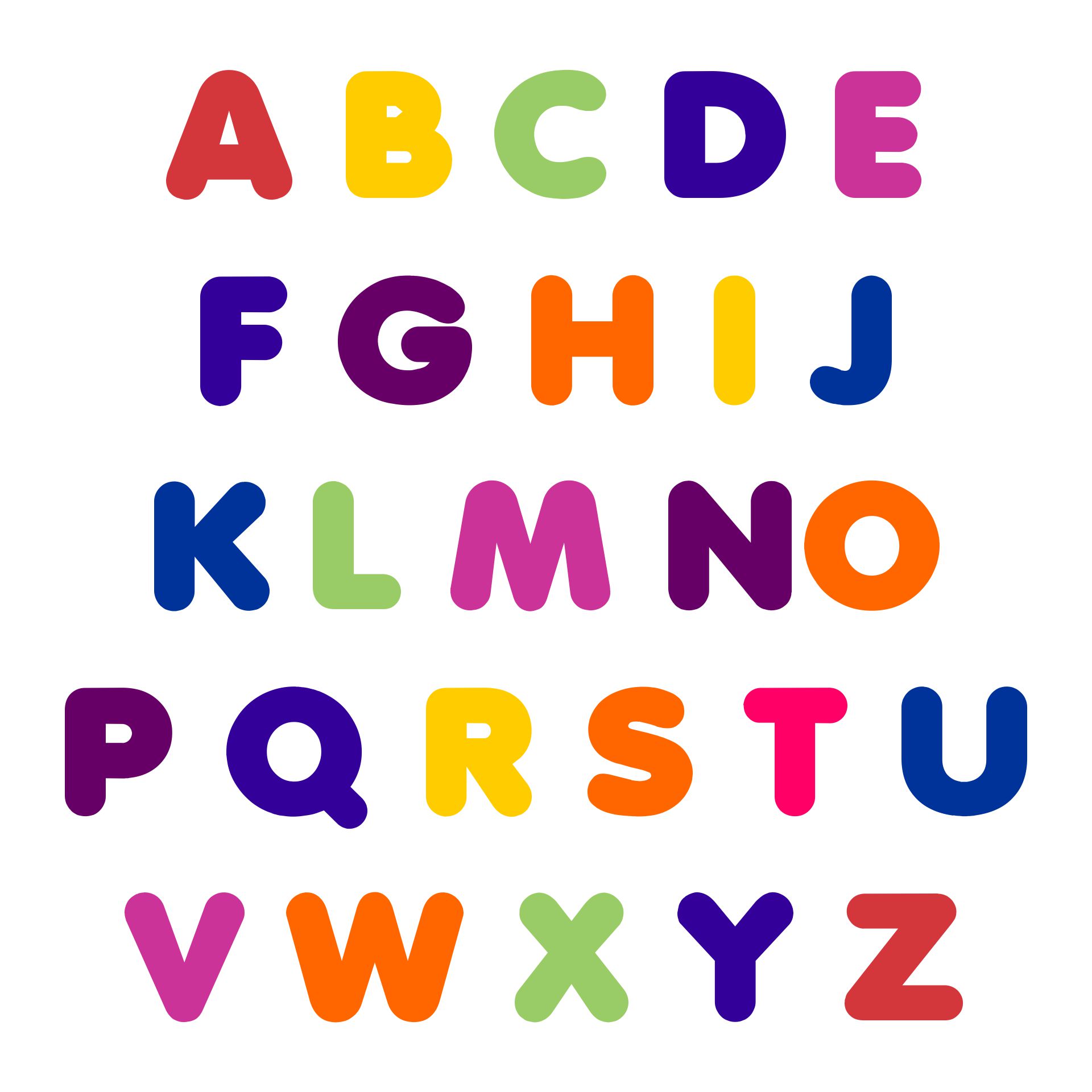 colorful bubble letter font