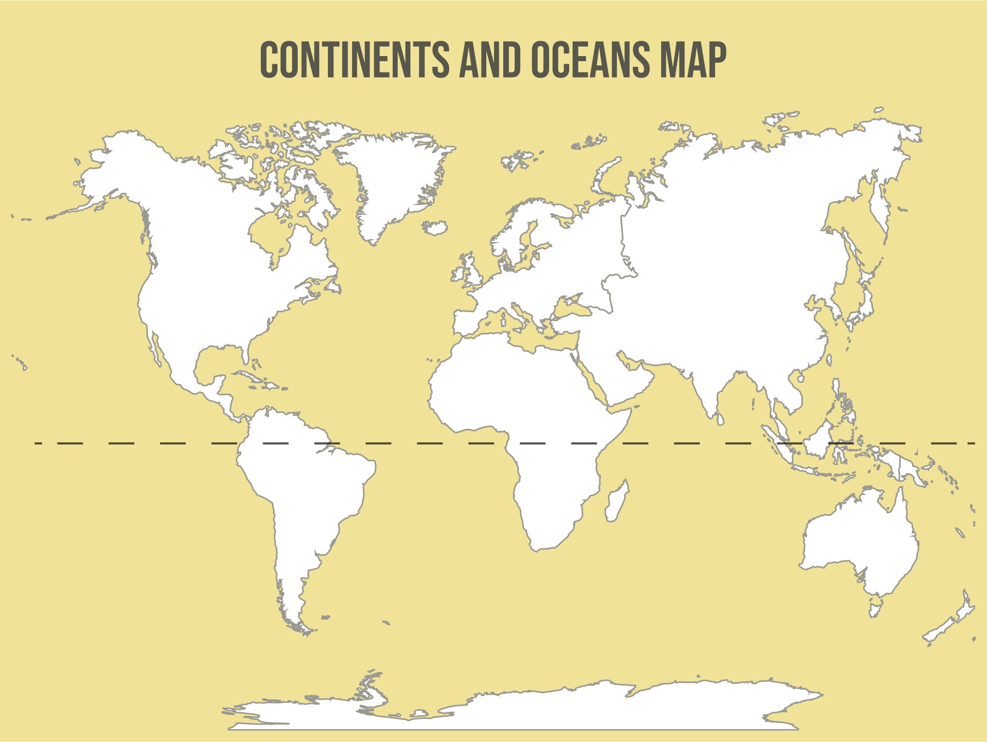 10 Best Continents And Oceans Map Printable PDF For Free At Printablee