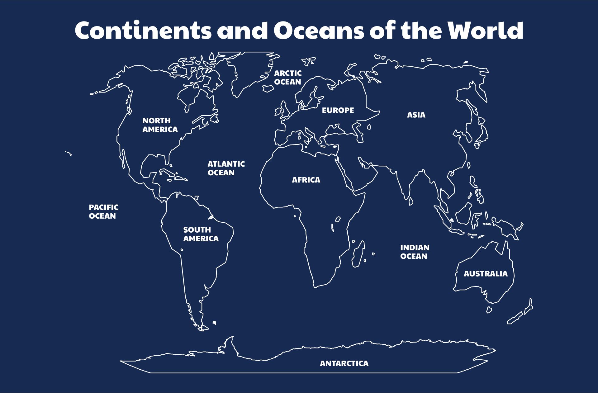 Printable Continents And Oceans Map - Printable World Holiday