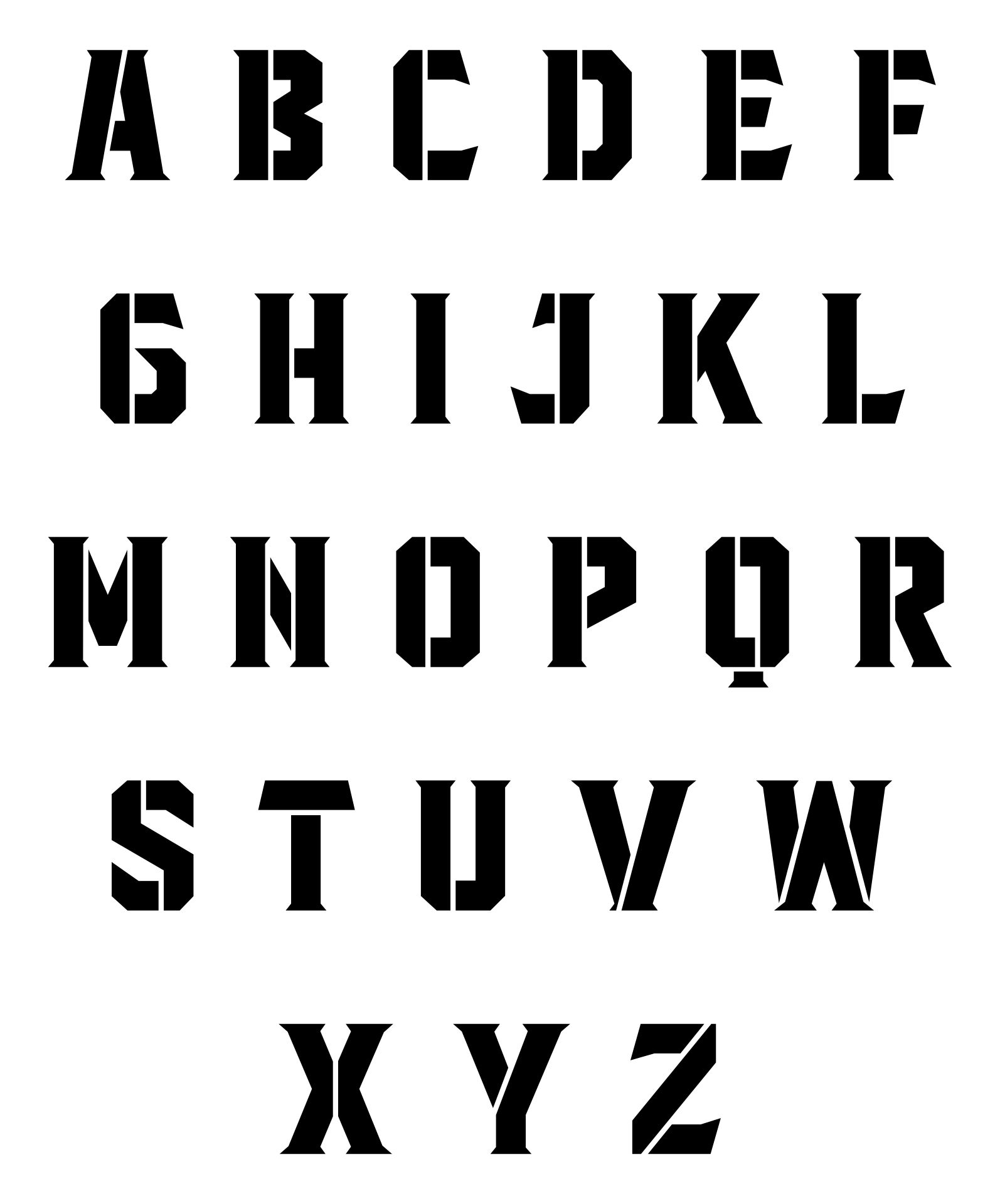 Fancy Letter Free Printable Alphabet Stencils Templates