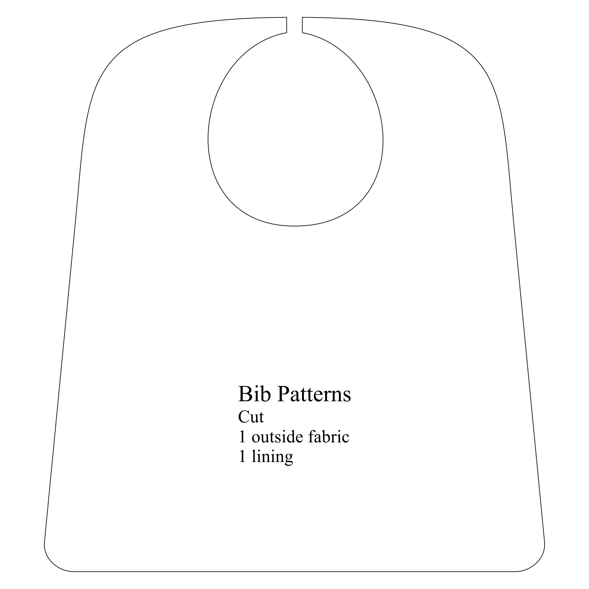 Adult Bib Patterns Free - 10 Free PDF Printables | Printablee