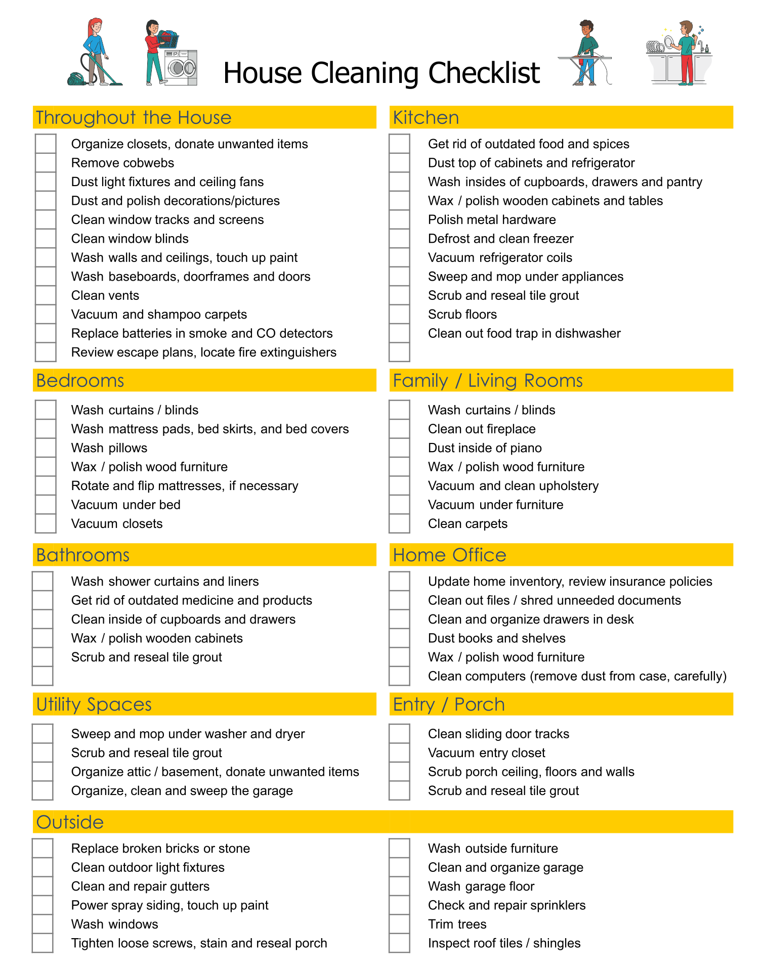 Best Images Of Maid Service Checklist Printable House Cleaning | Sexiz Pix