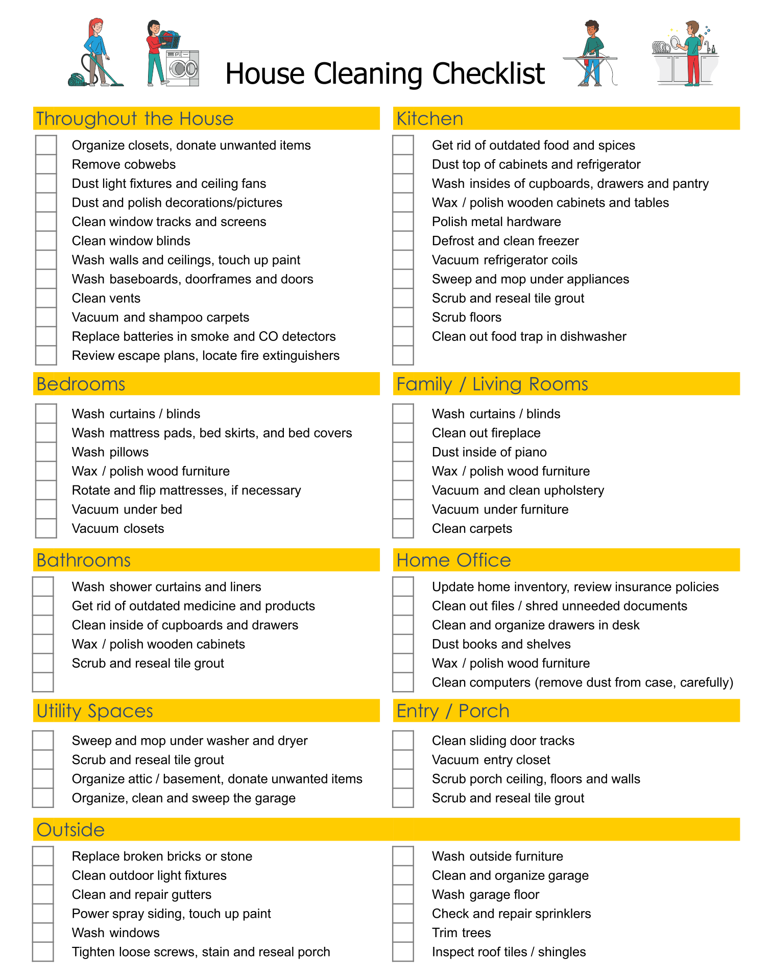 Maid Service Checklist 10 Free PDF Printables Printablee