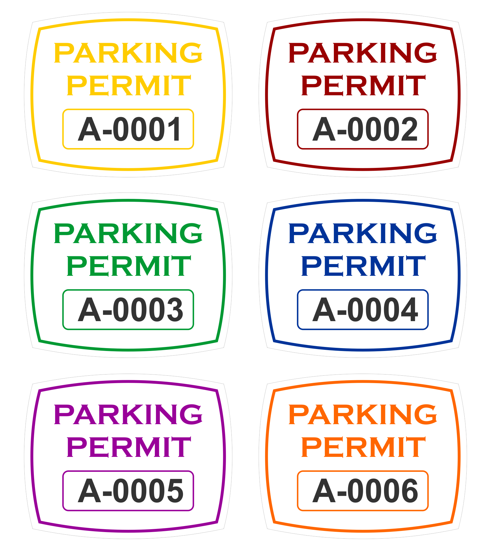 Free Printable Parking Pass Printable Templates