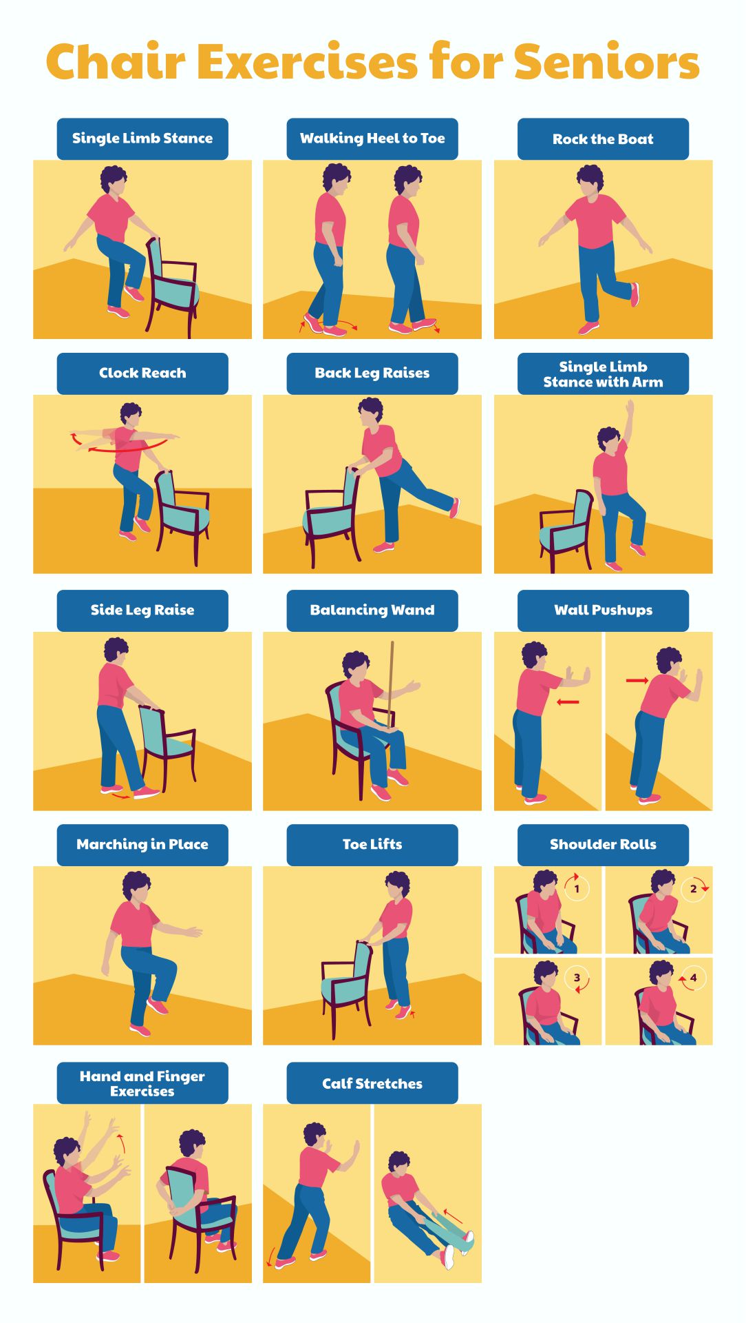 Printable Best Chair Exercises For Seniorsn 979 