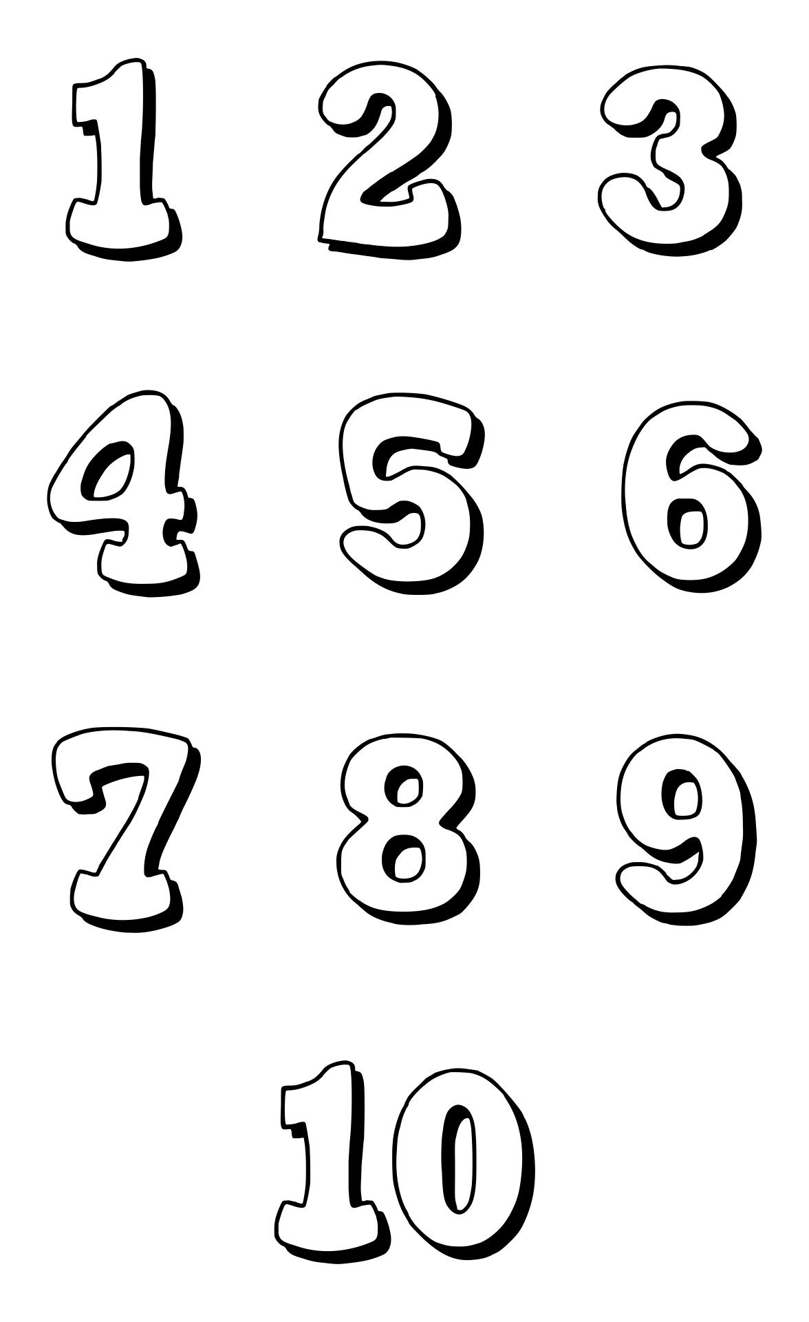 10 Best Printable Bubble Numbers 1 -10 PDF for Free at Printablee