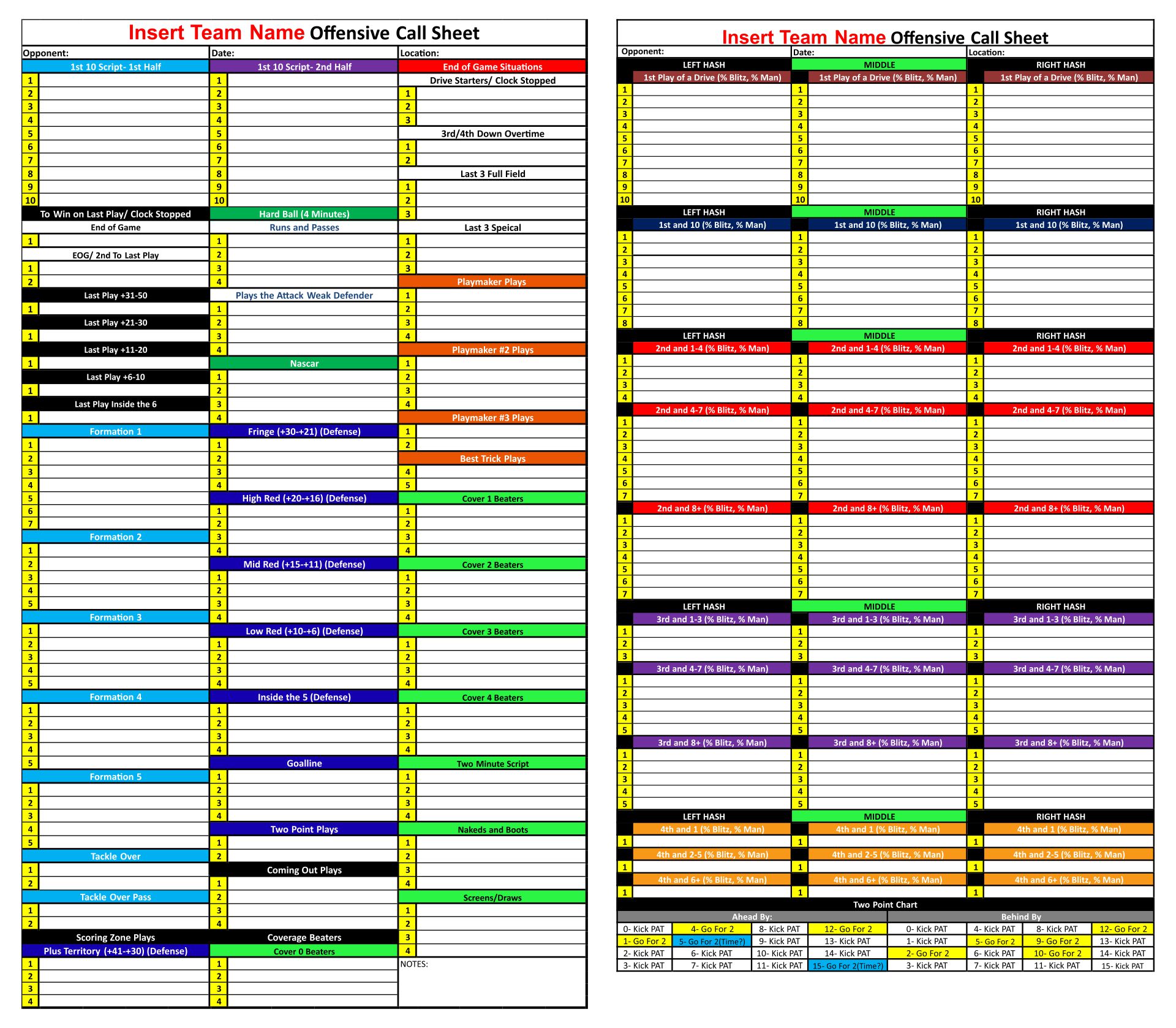 Football Play Templates 10 Free PDF Printables Printablee