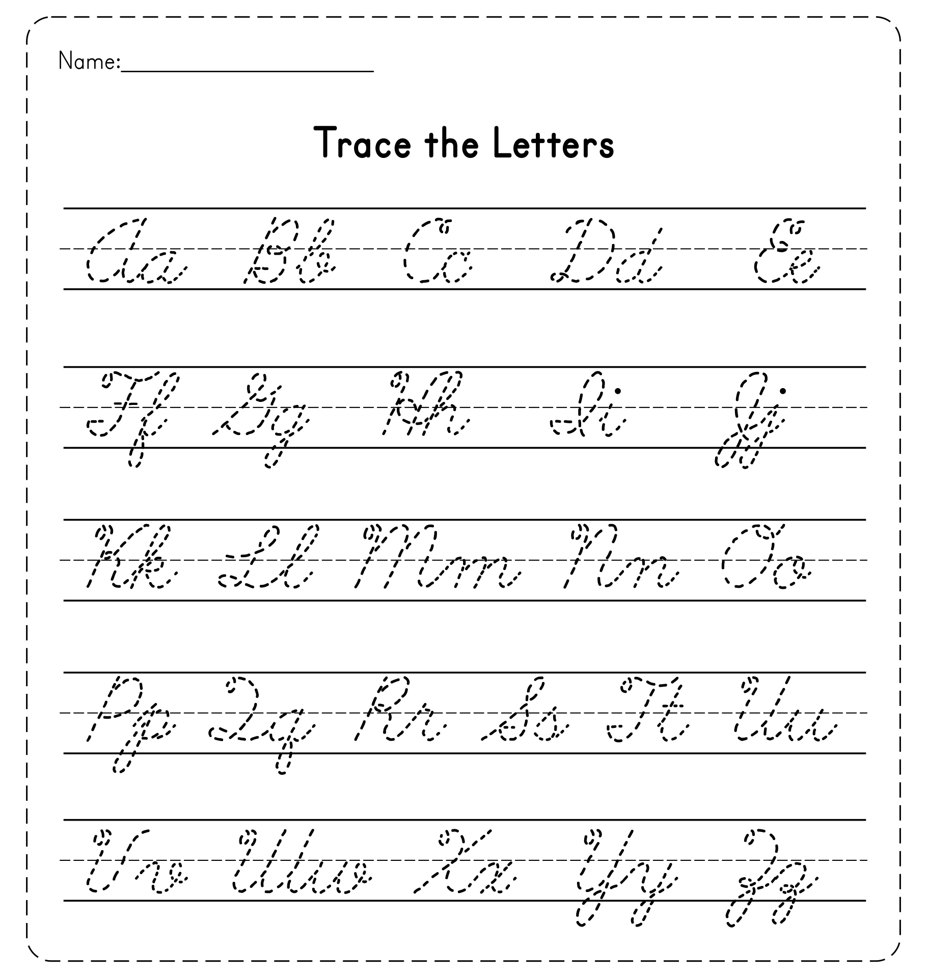 Free Printable Handwriting Worksheets For Kindergarten Printable 