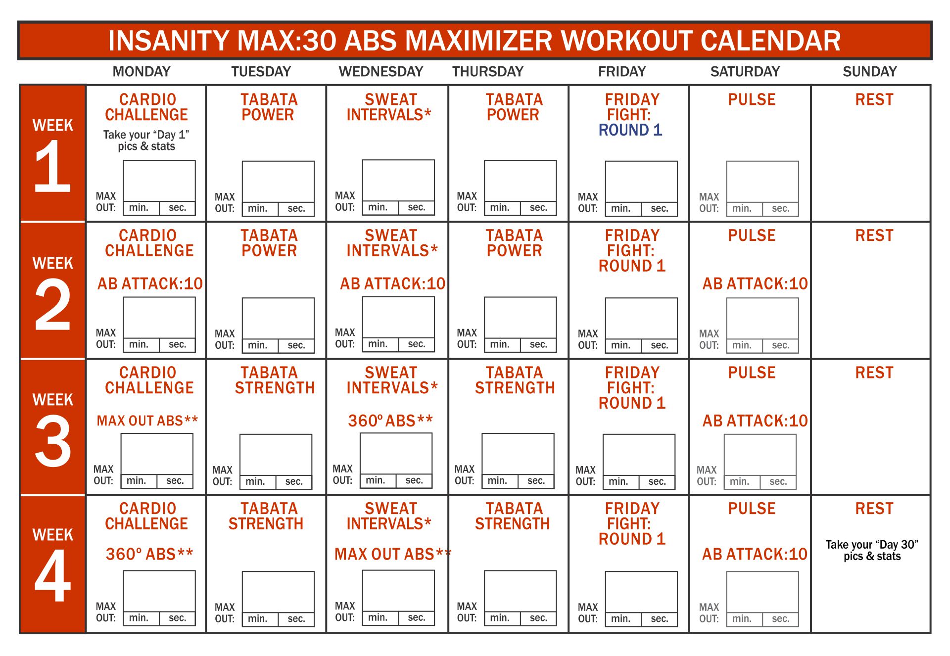 Insanity Workout Calendar Printable Printable Calenda Vrogue co