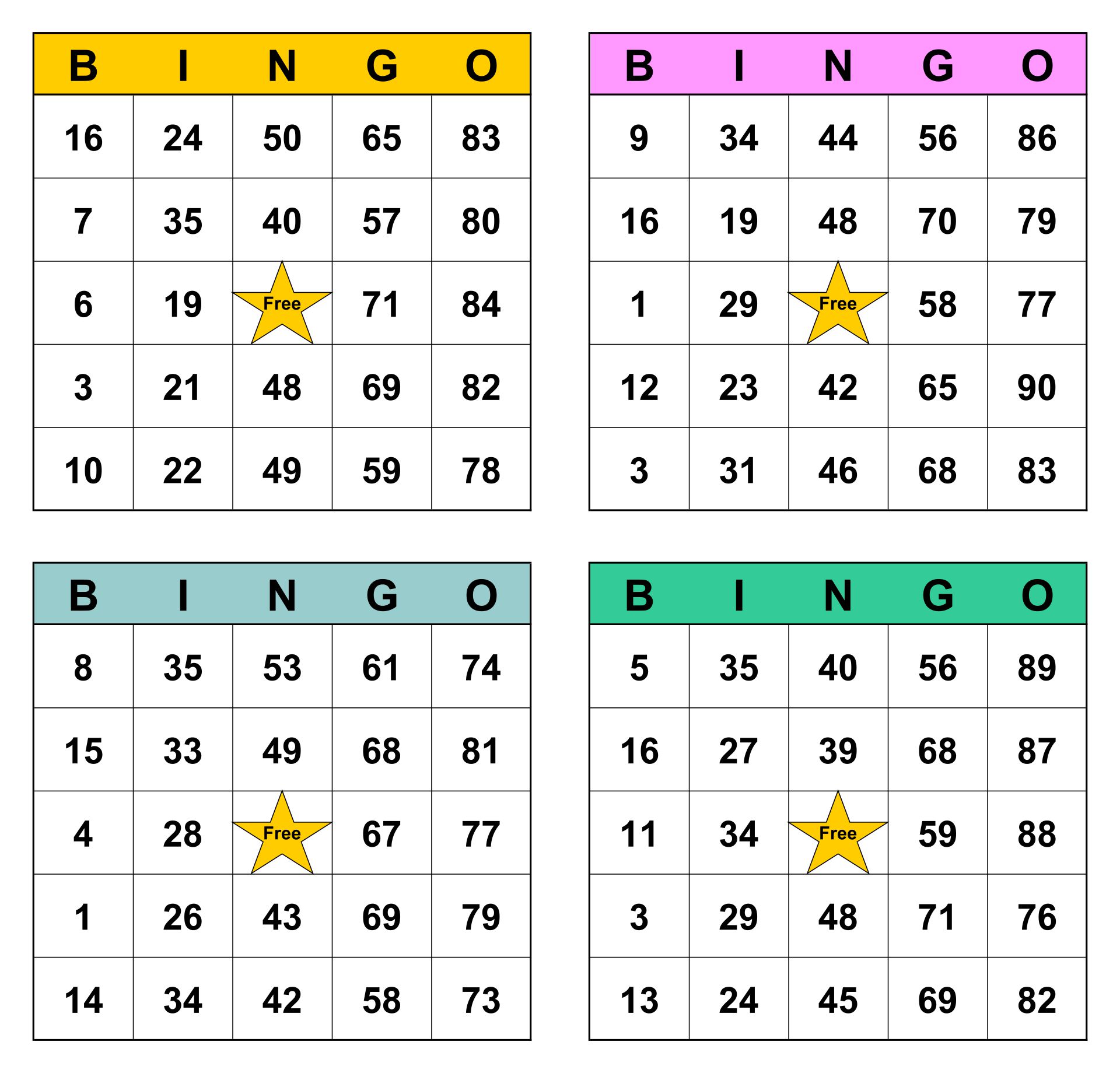 10 Best Free Printable Number Bingo Cards - printablee.com
