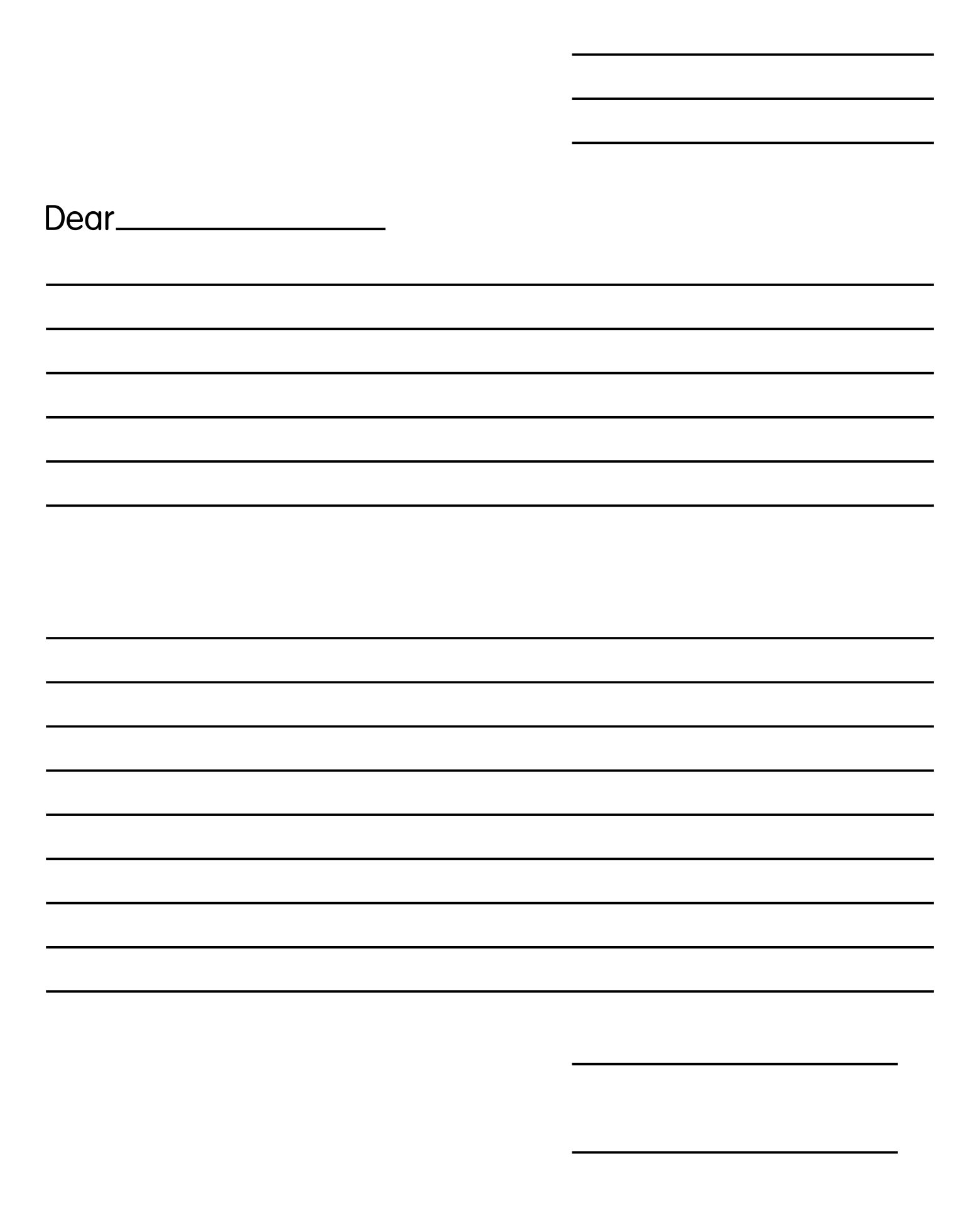 Printable Letter Template