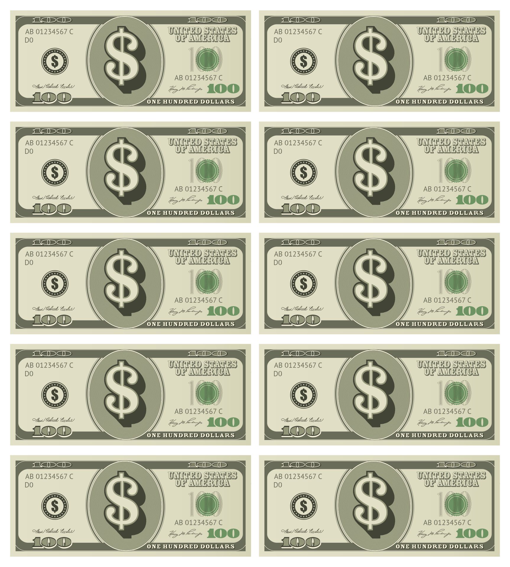 Fake Money Sheets - 10 Free PDF Printables | Printablee