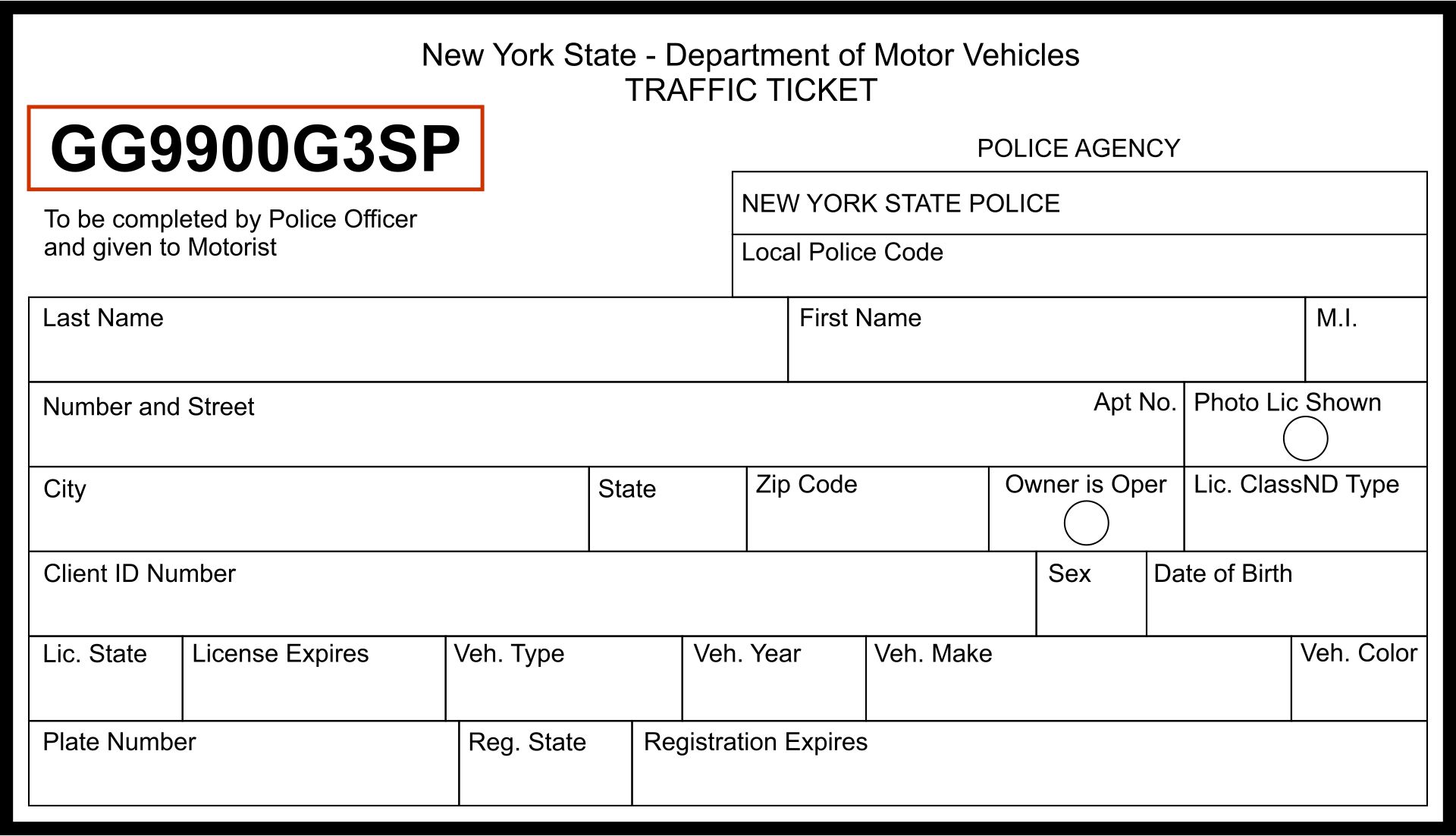 Printable Fake Traffic Tickets Printable Word Searches