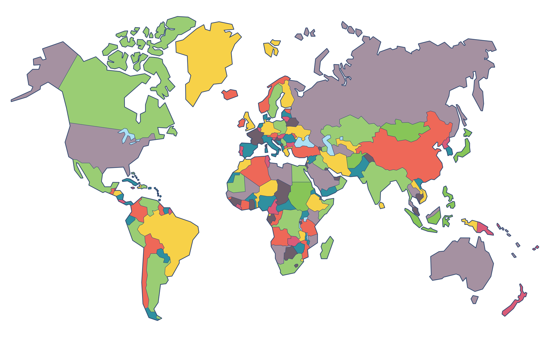 World Map Without Country Names Topographic Map Of Usa With States