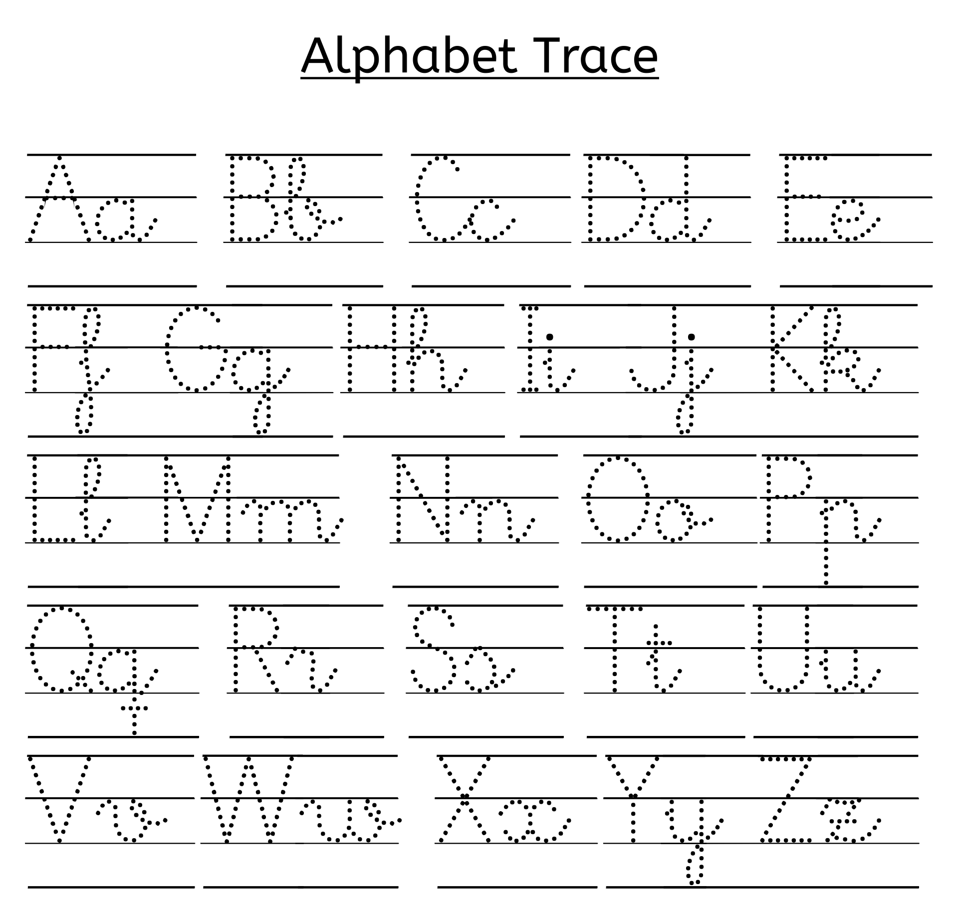 Traceable Letters Printable Customizable