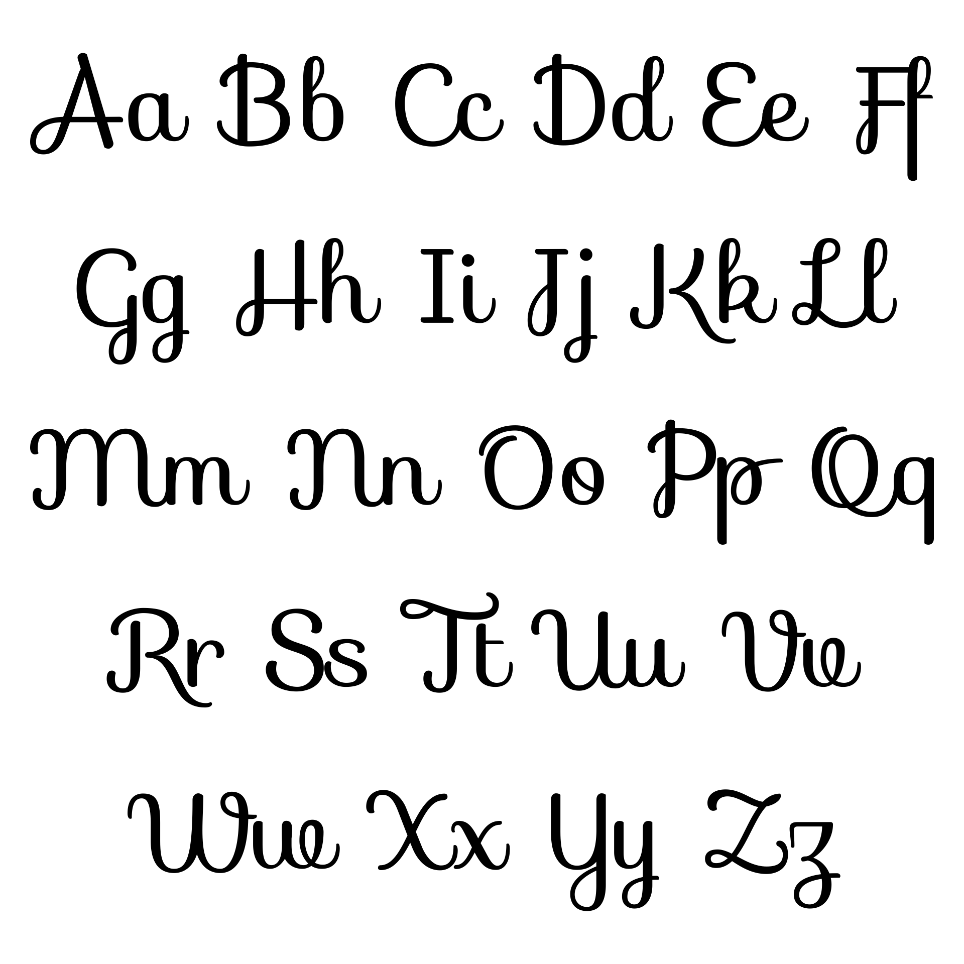 tattoo cursive letter fonts