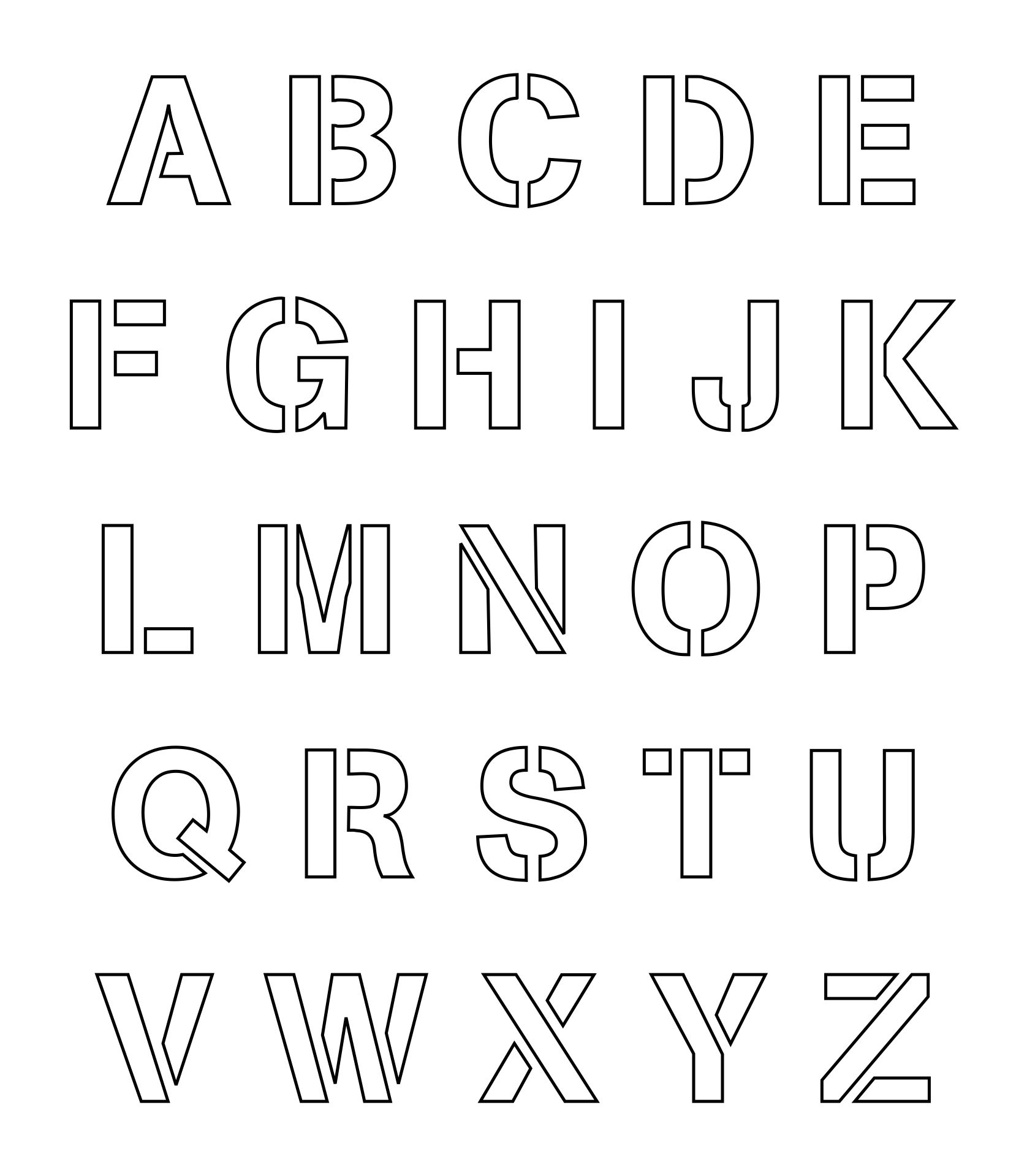 Inch Letter Stencils Printable