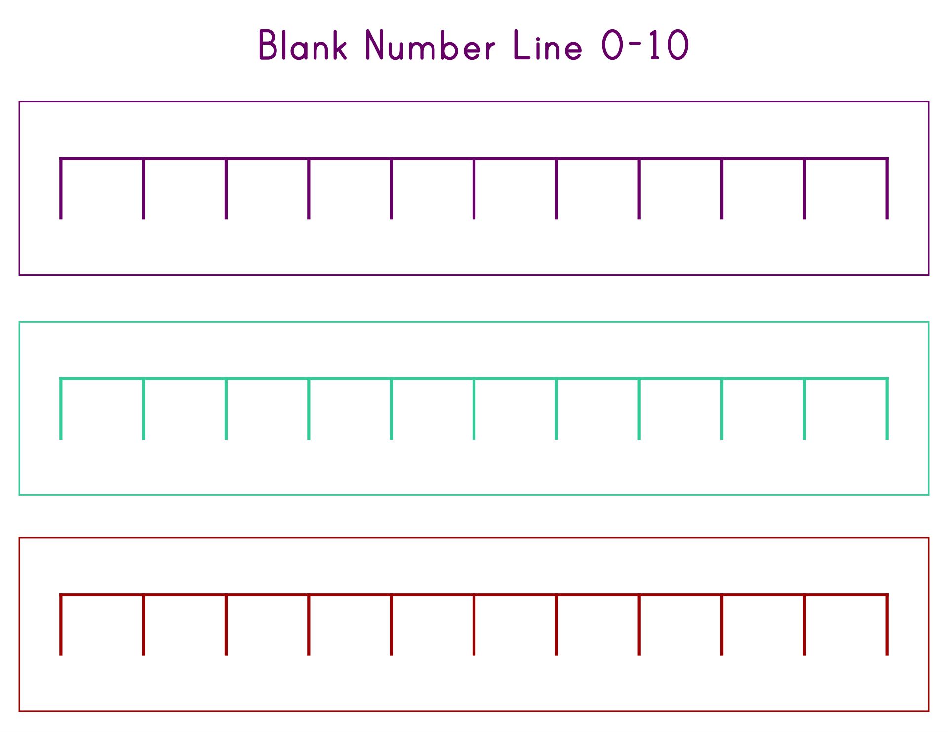 Printable Number Line To 10 Printable Word Searches