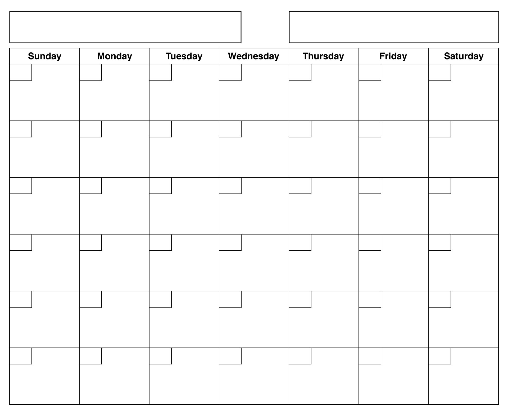 Blank Calendar 10 Free PDF Printables Printablee