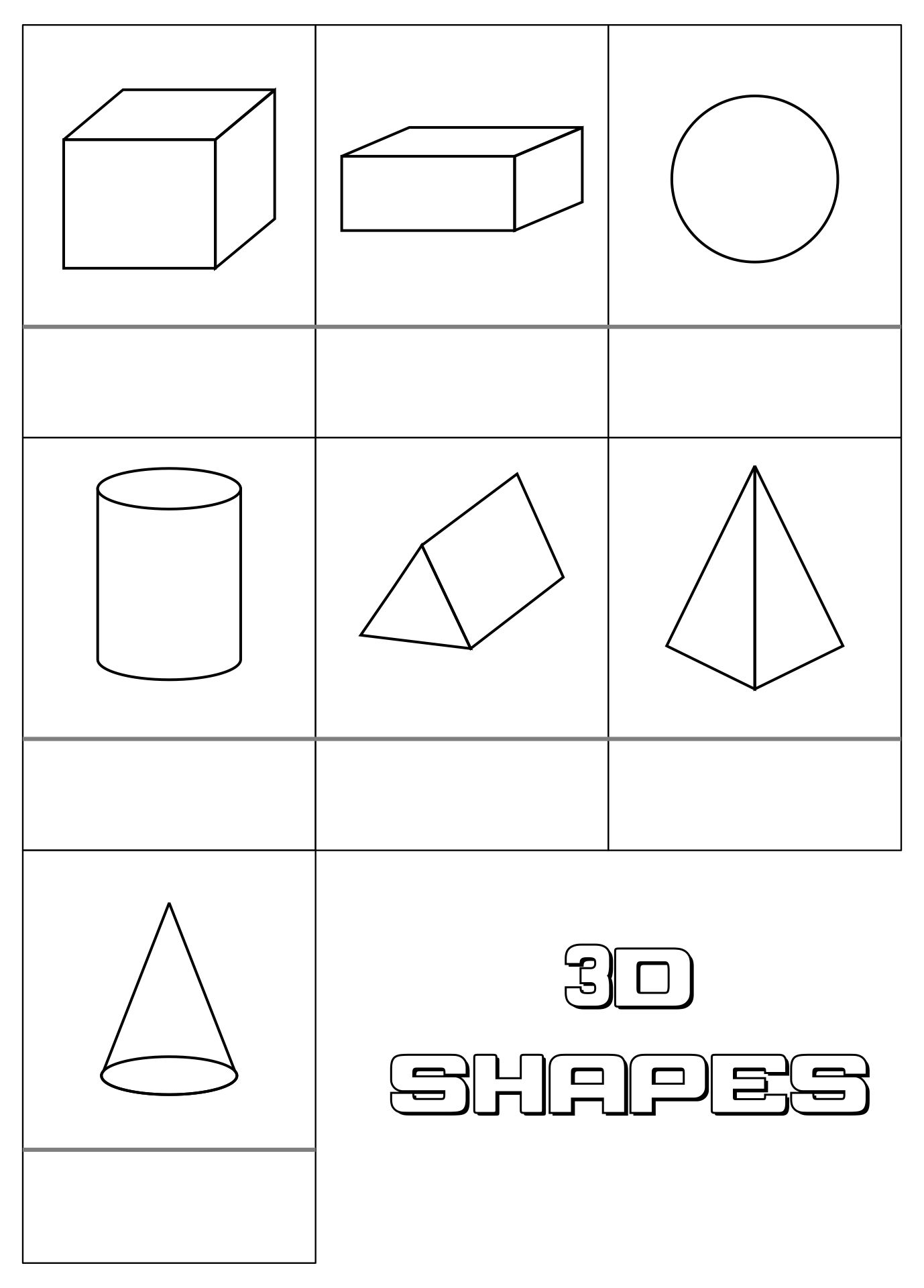 Printable 3D Shapes