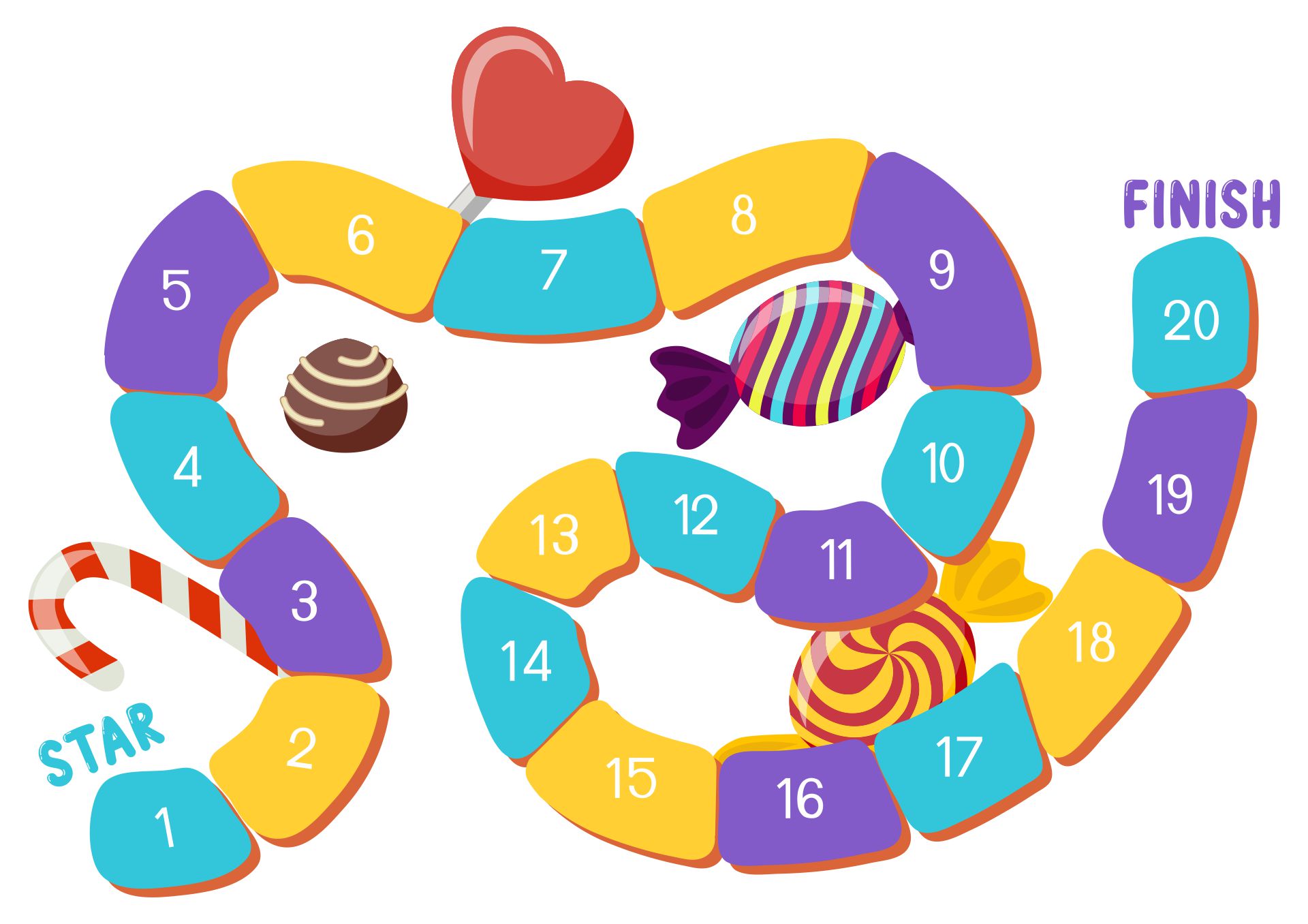 10 Best Printable Candyland Board Game PDF for Free at Printablee