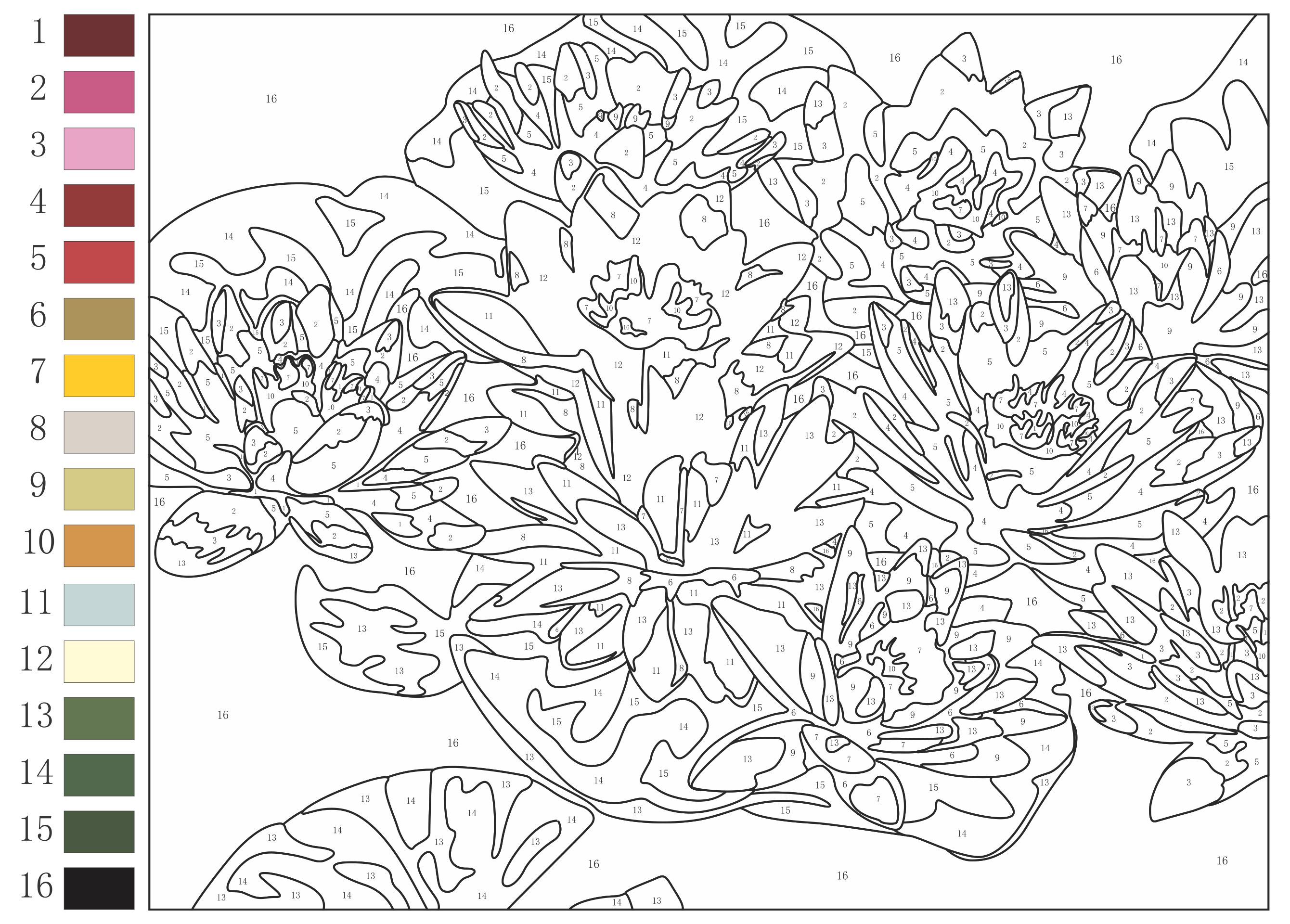free printable paint by numbers for adults coloring home 10 free