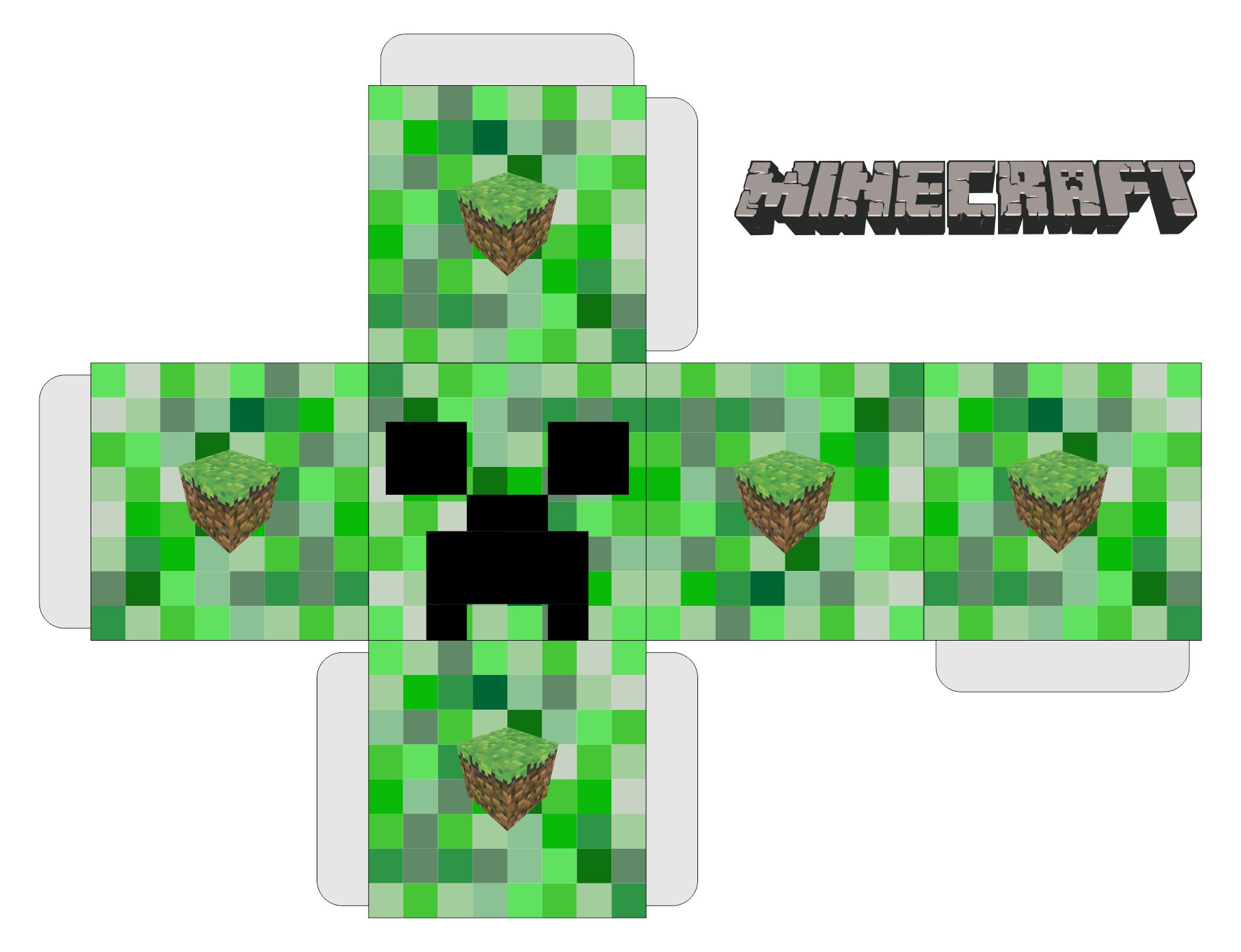 Printable Minecraft Creeper Pattern