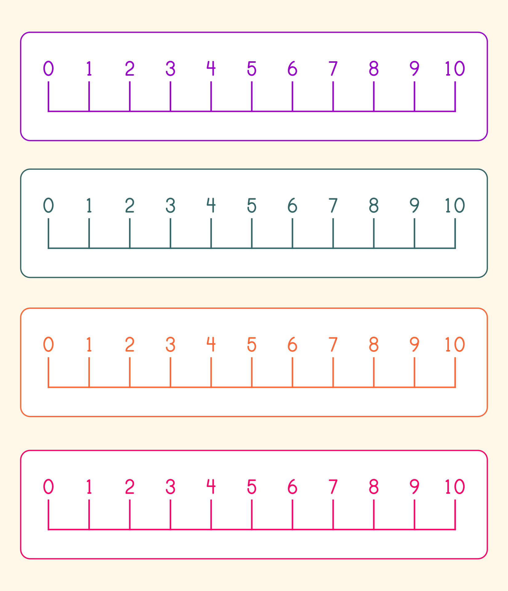 Blank Number Lines Printable