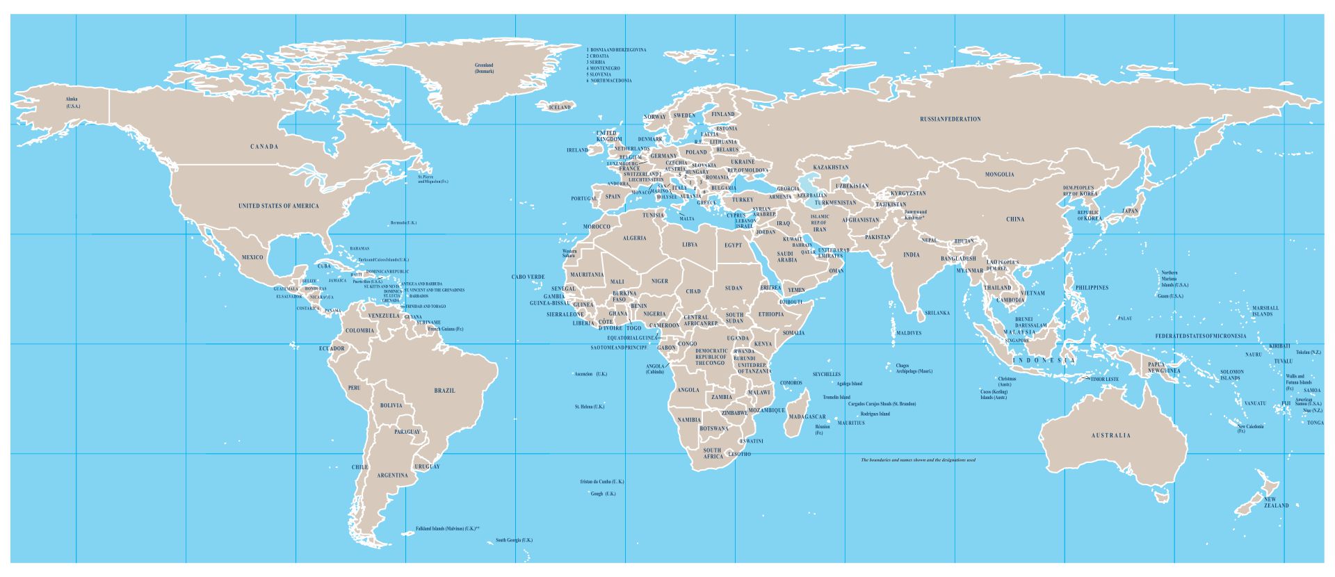 10 Best Printable World Map Without Labels - printablee.com